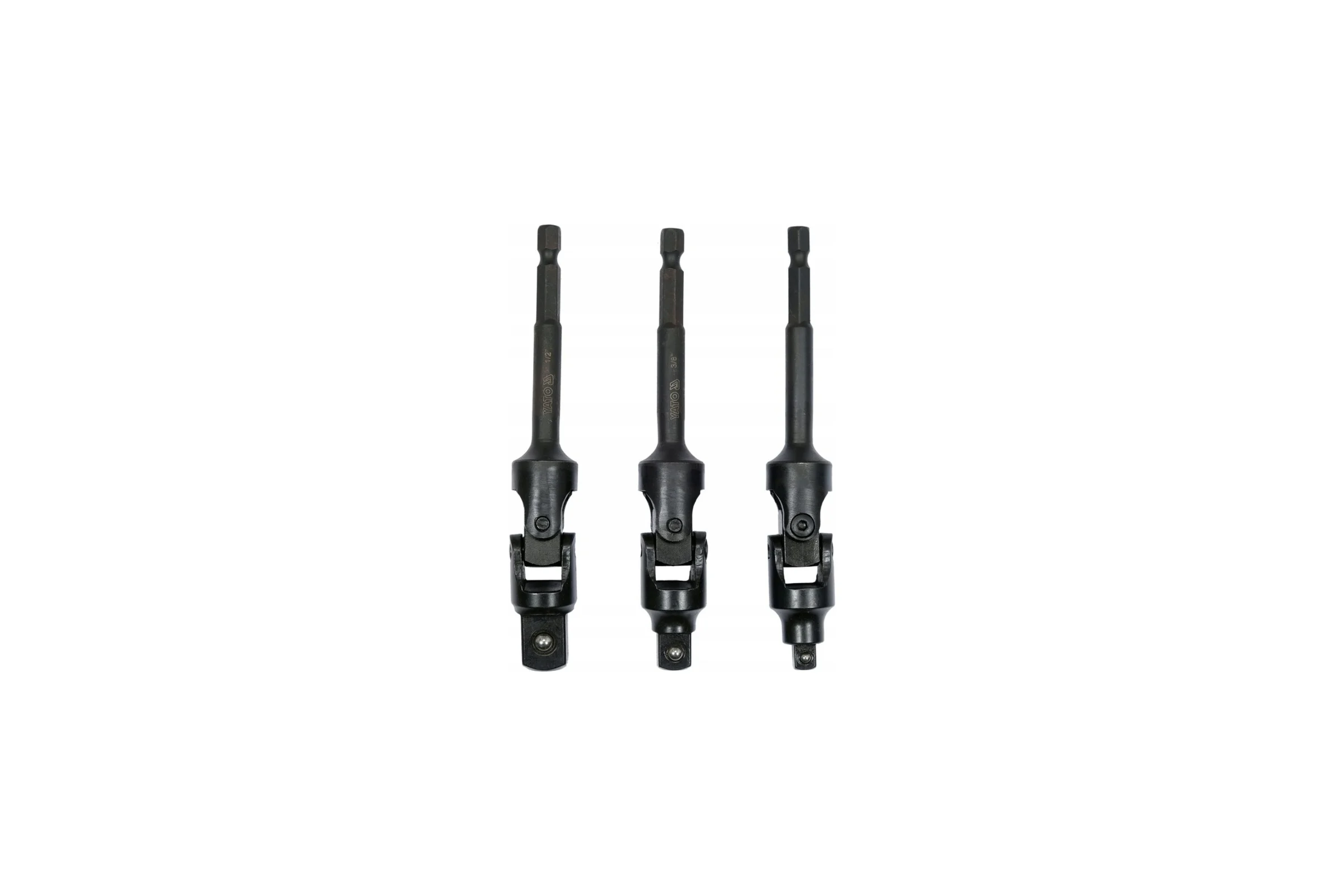 Набор карданных переходников 3 шт,  1/2", 1/4", 3/8" YATO YT-04641