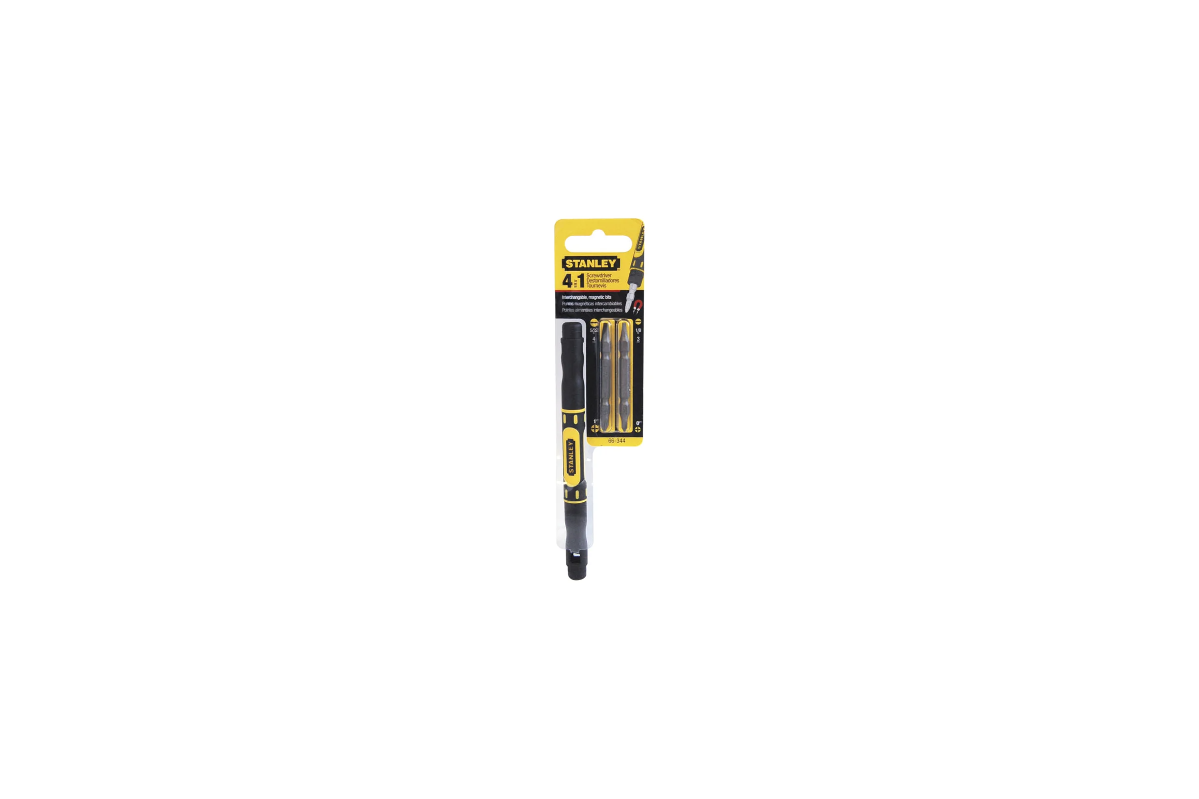 Карманная отвертка с 2-мя вставками Stanley 66-344M