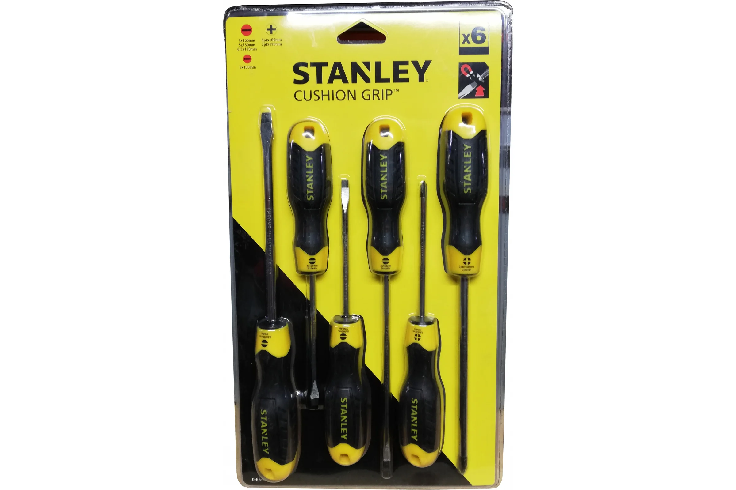 Набор из 6 отверток Stanley CUSHIONGRIP 0-65-007