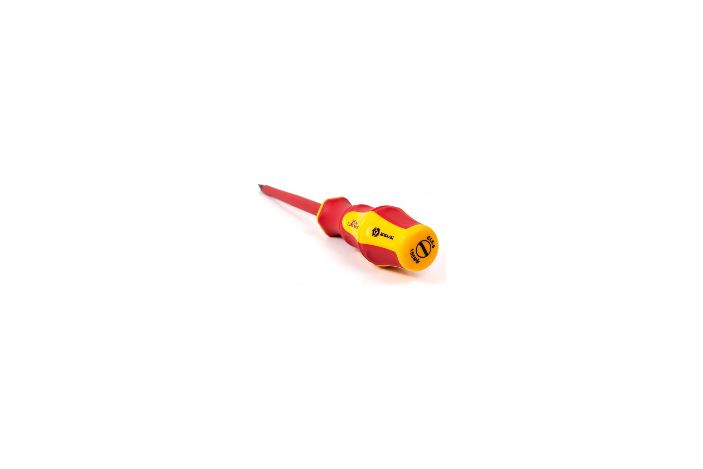 Отвертка диэлектрическая Ultra Grip SL 6,5 х 150 мм CR-V КОБАЛЬТ 646-461