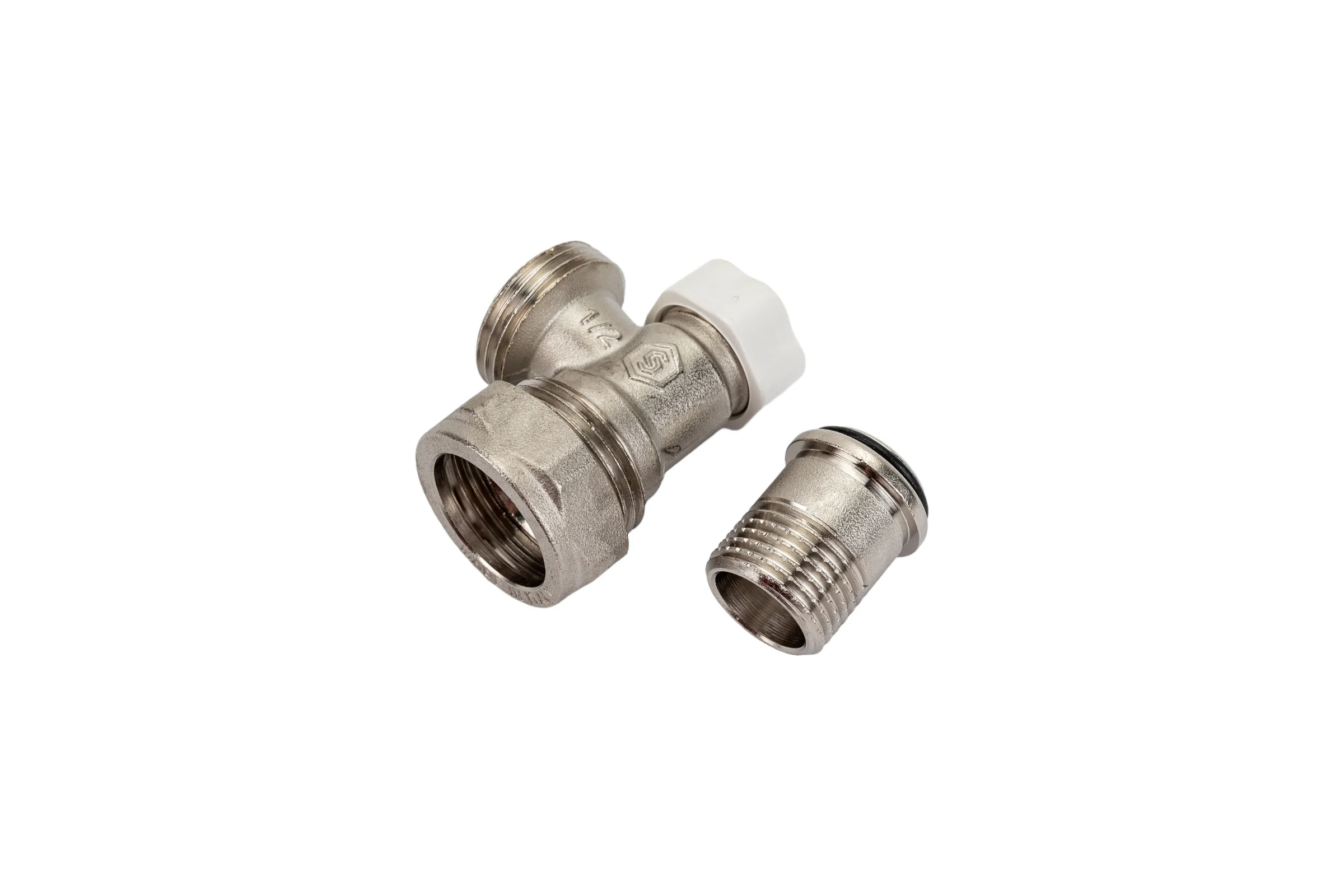 Угловой запорно-балансировочный клапан STOUT Svl-1166-000015 1/2" х 3/4"ек RG008UEA9CDS0J