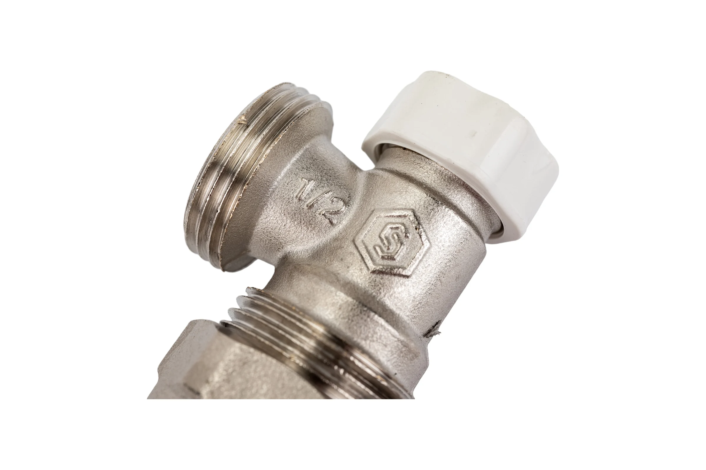 Угловой запорно-балансировочный клапан STOUT Svl-1166-000015 1/2" х 3/4"ек RG008UEA9CDS0J