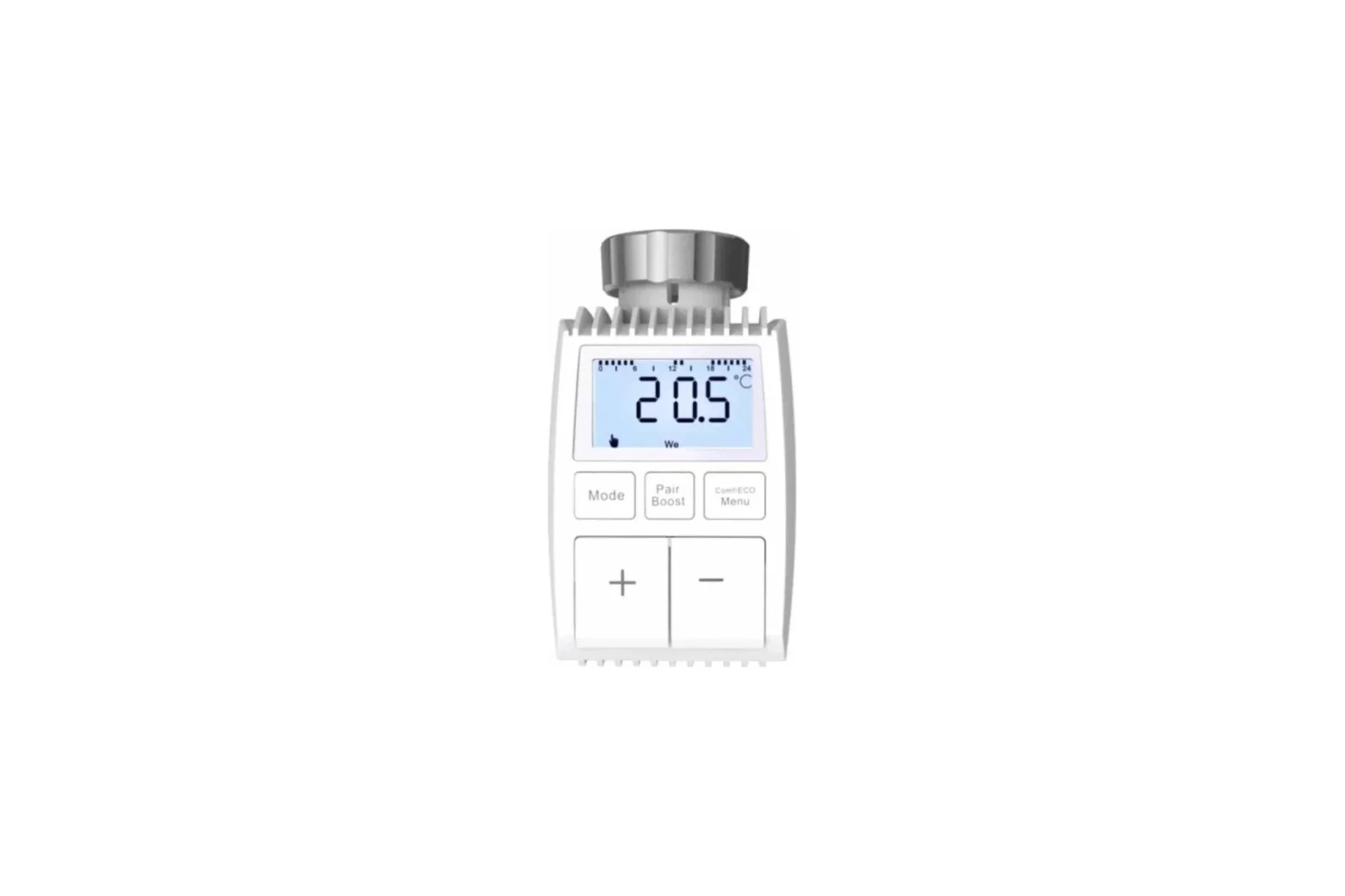 Термостатическая головка Moes Temperature Controller Zigbee, AA 2 шт х 1.5 V, наклад ZTRV-ZX-TV01
