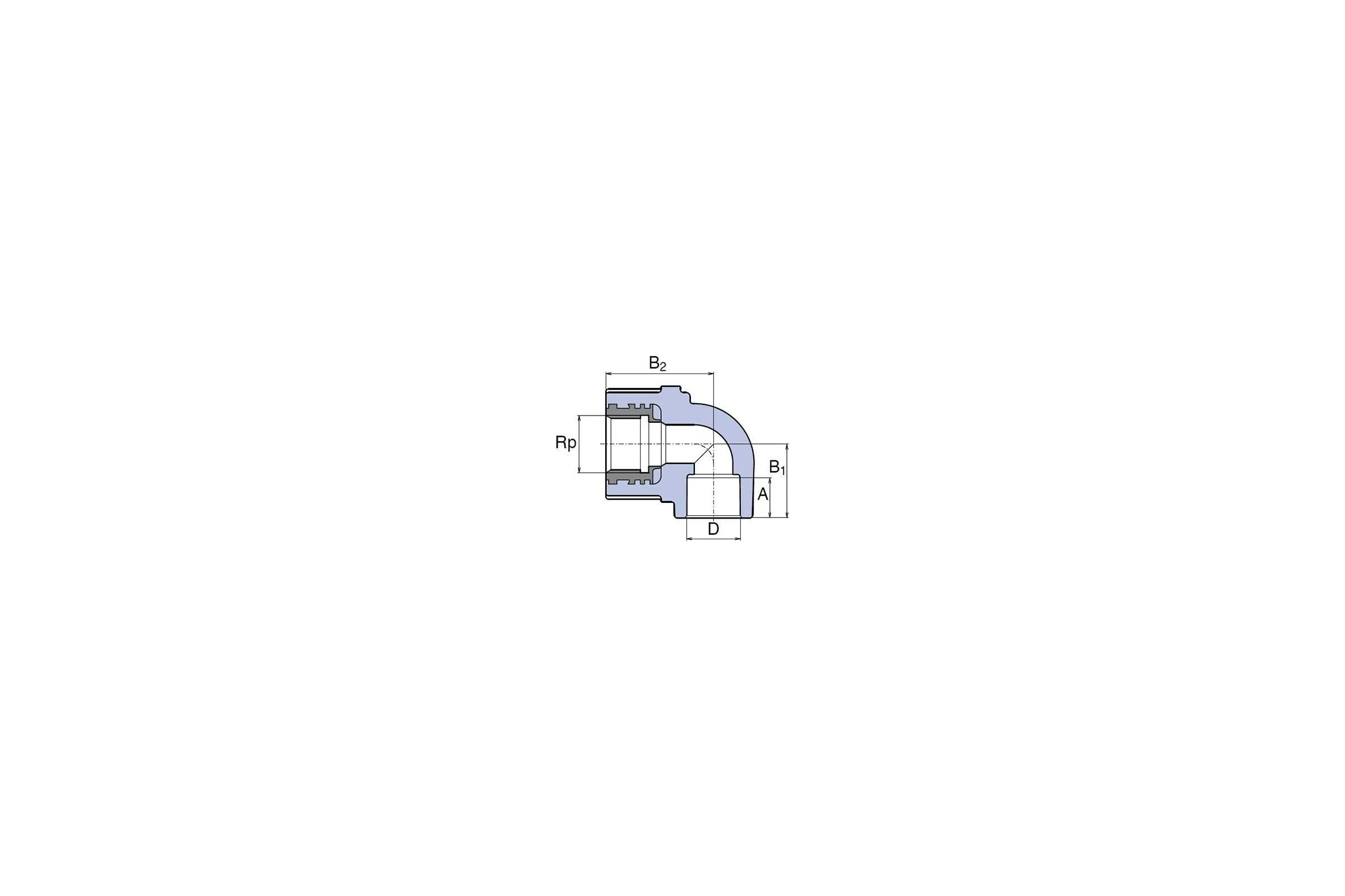 Колено WAVIN EKOPLASTIK 20x3/4" ВР SKOI02025X