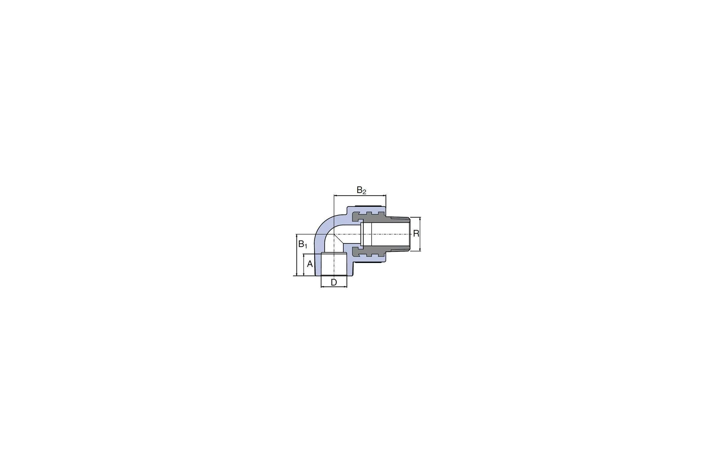 Колено WAVIN EKOPLASTIK 90 PP-R D20x1/2"РH, EK SKOE02020X