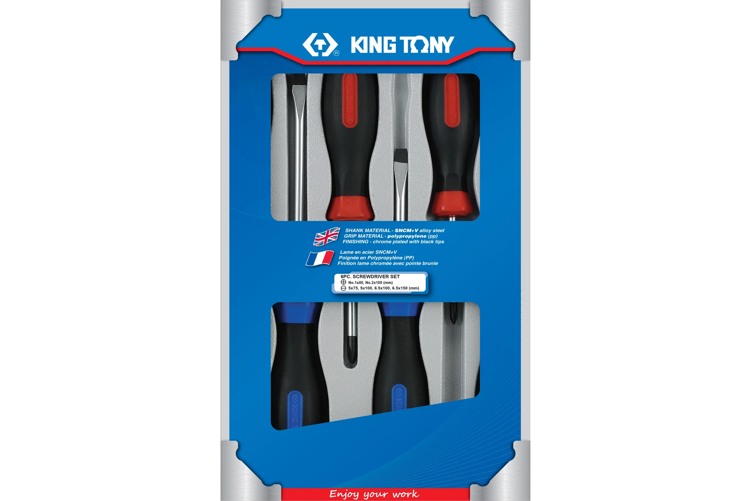 Набор отверток в коробке, 6шт KING TONY 31216MR