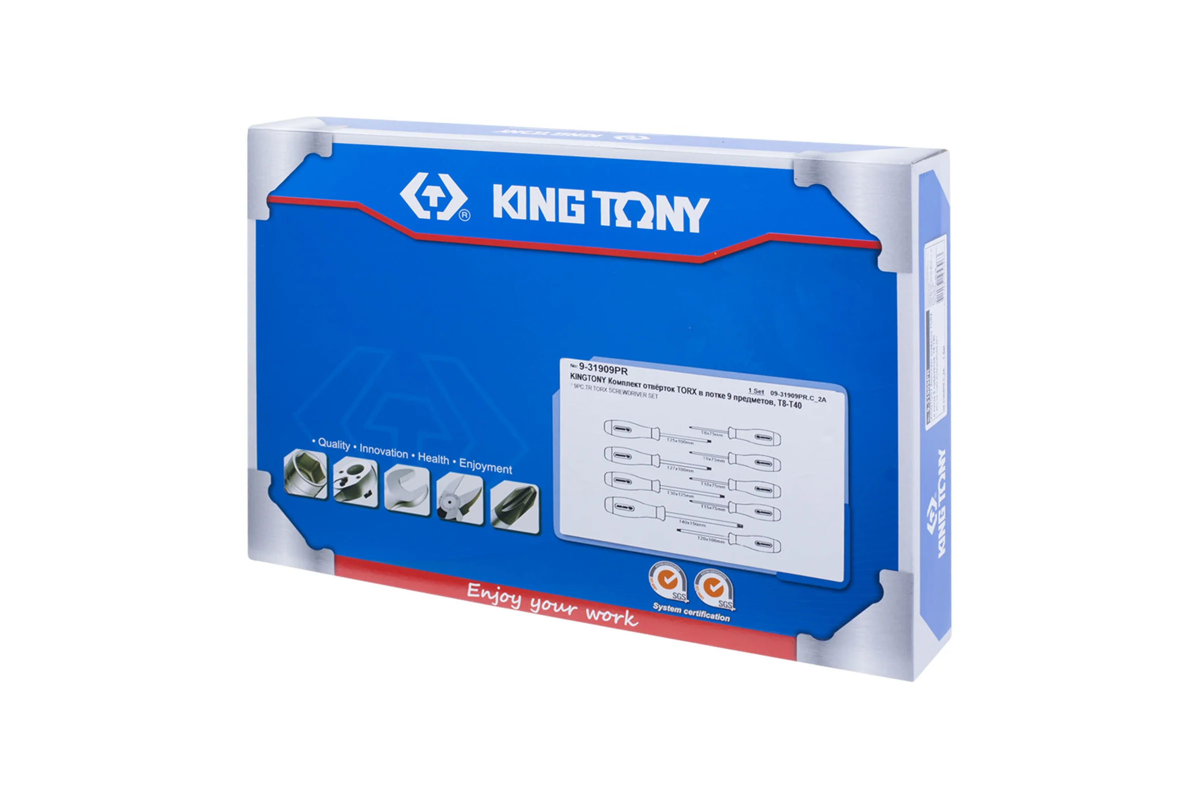 Набор отверток TORX, ложемент, 9шт KING TONY 9-31909PR