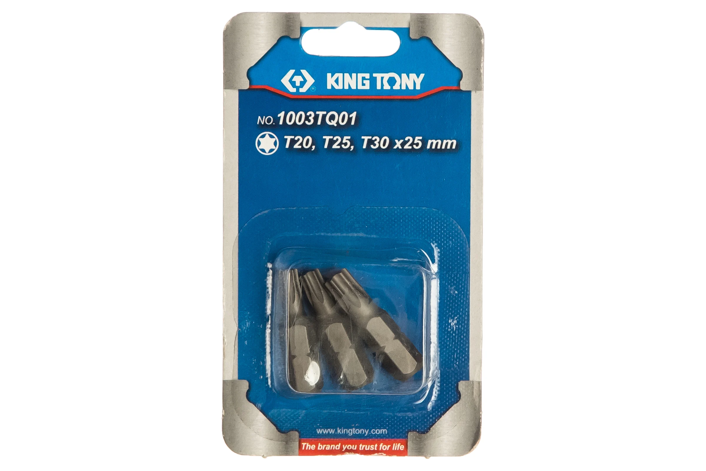 Набор вставок (бит) 1/4", TORX, Т20, Т25, Т30, 3шт KING TONY 1003TQ01