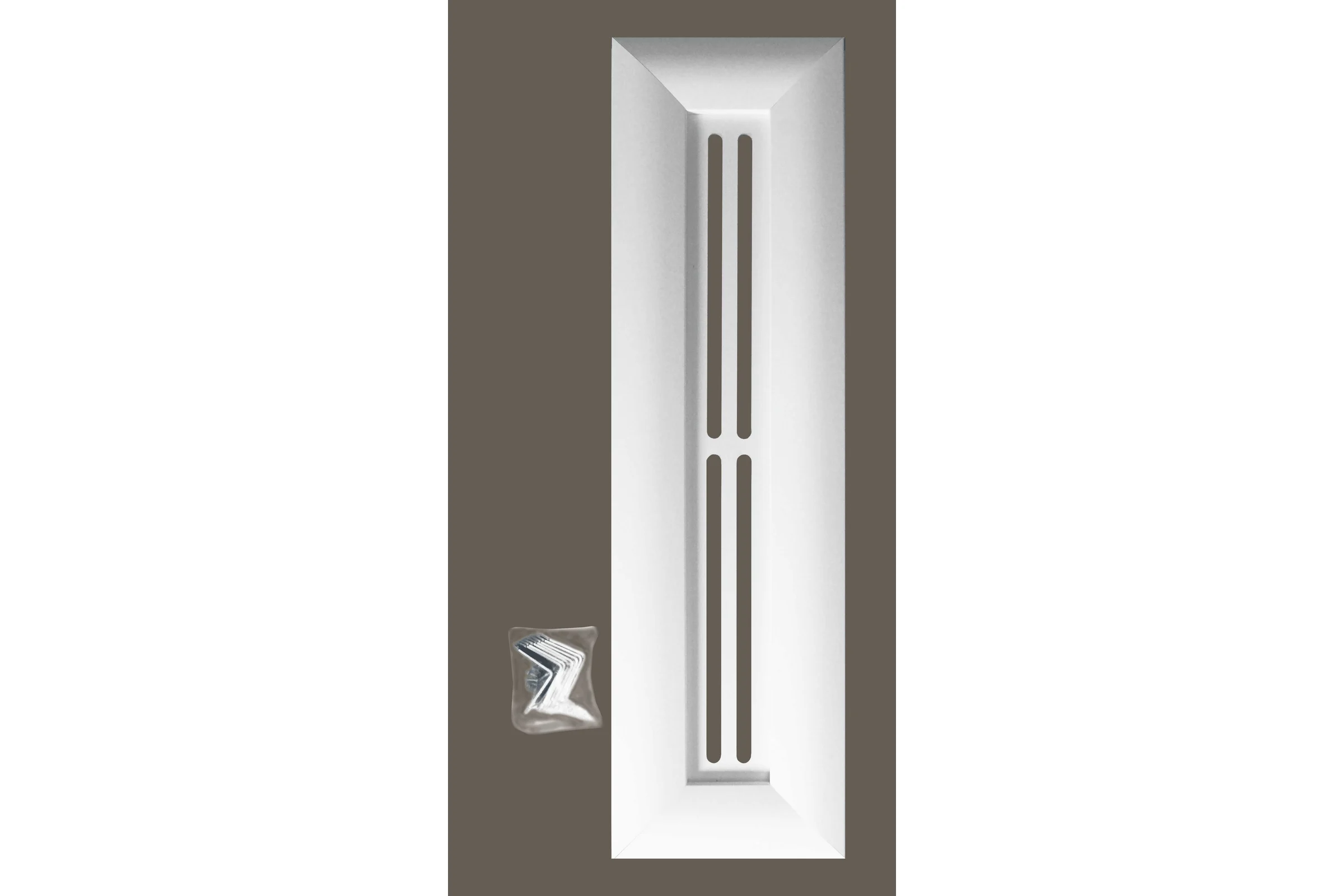 Декоративная крышка для радиаторов и батарей Cosca Decor 170x600 мм, белый, фреза, МДФ 00-00072438