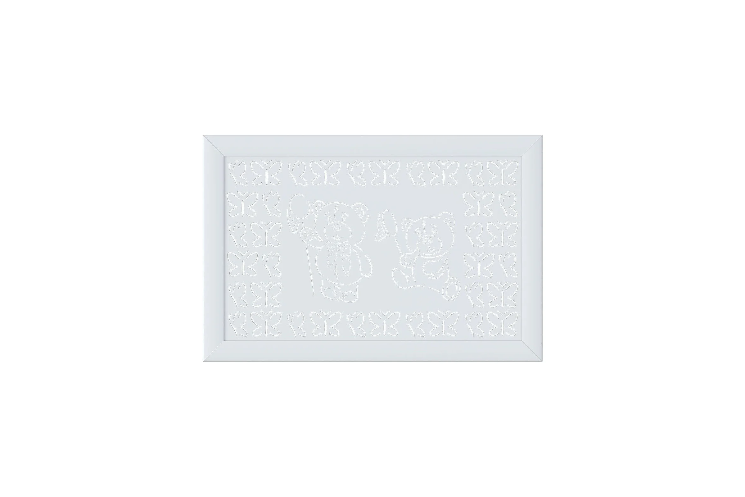 Экран для радиатора Cosca Decor Fresa перфорация, мишки, 600x900 мм, белый СПБ072554