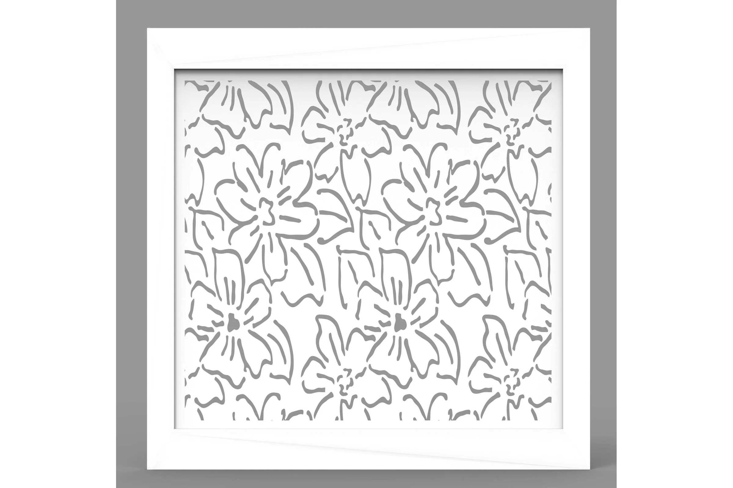 Экран для радиатора Cosca Decor Fresa перфорация, цветы, 600x600 мм, белый СПБ072682