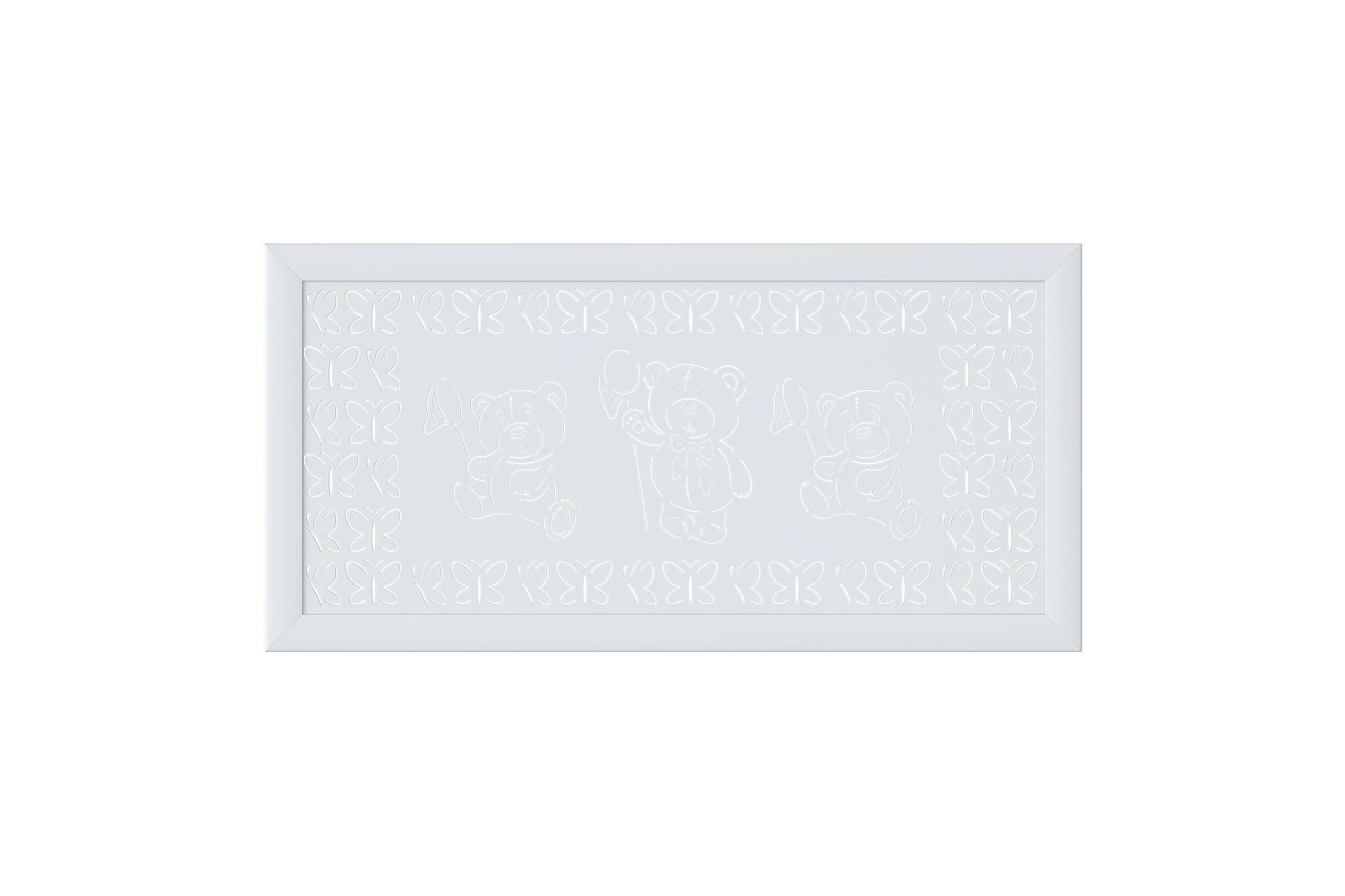 Экран для радиатора Cosca Decor Fresa перфорация, мишки, 600x1200 мм, белый СПБ072555