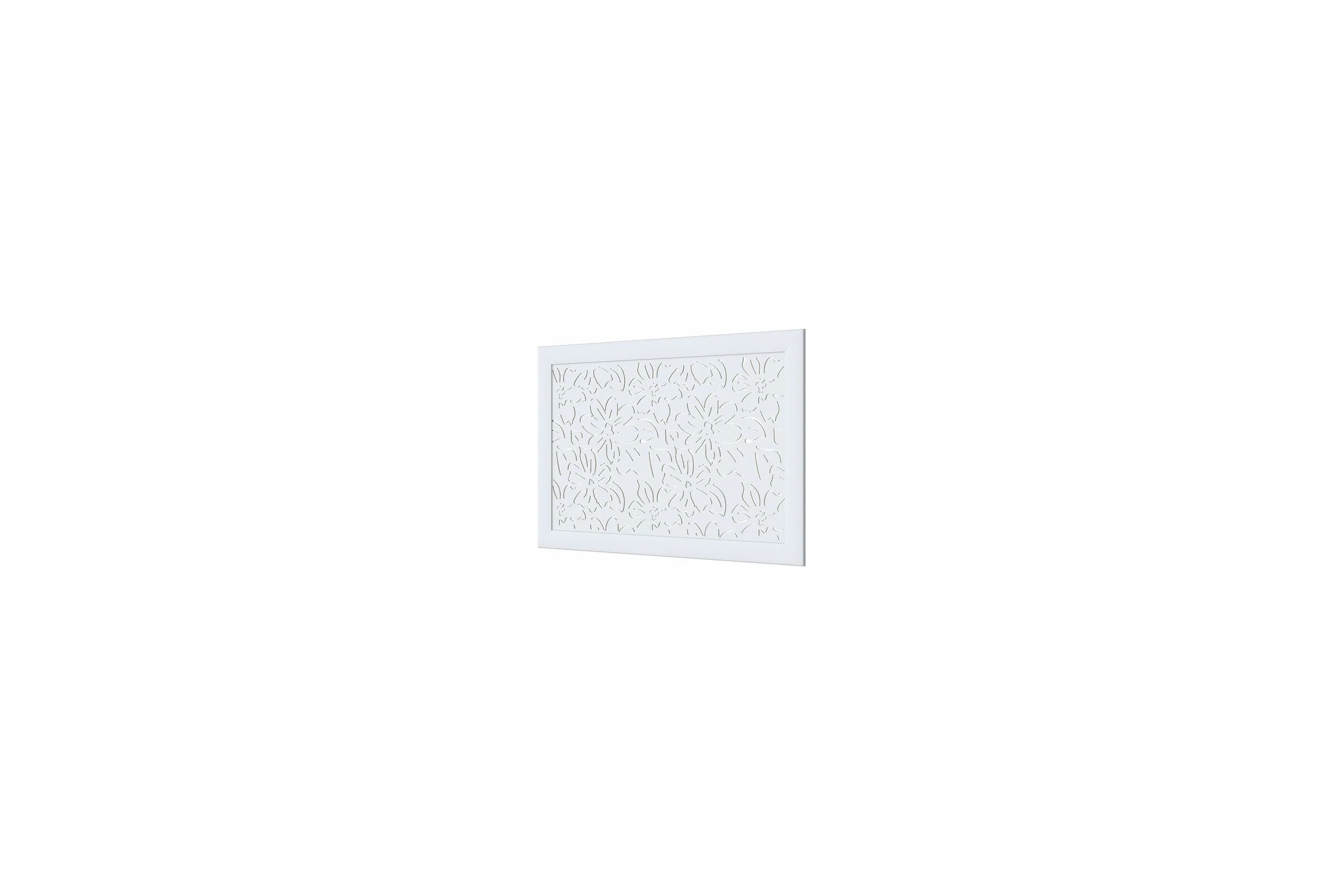 Экран для радиатора Cosca Decor Fresa перфорация, цветы, 600x900 мм, белый СПБ072588