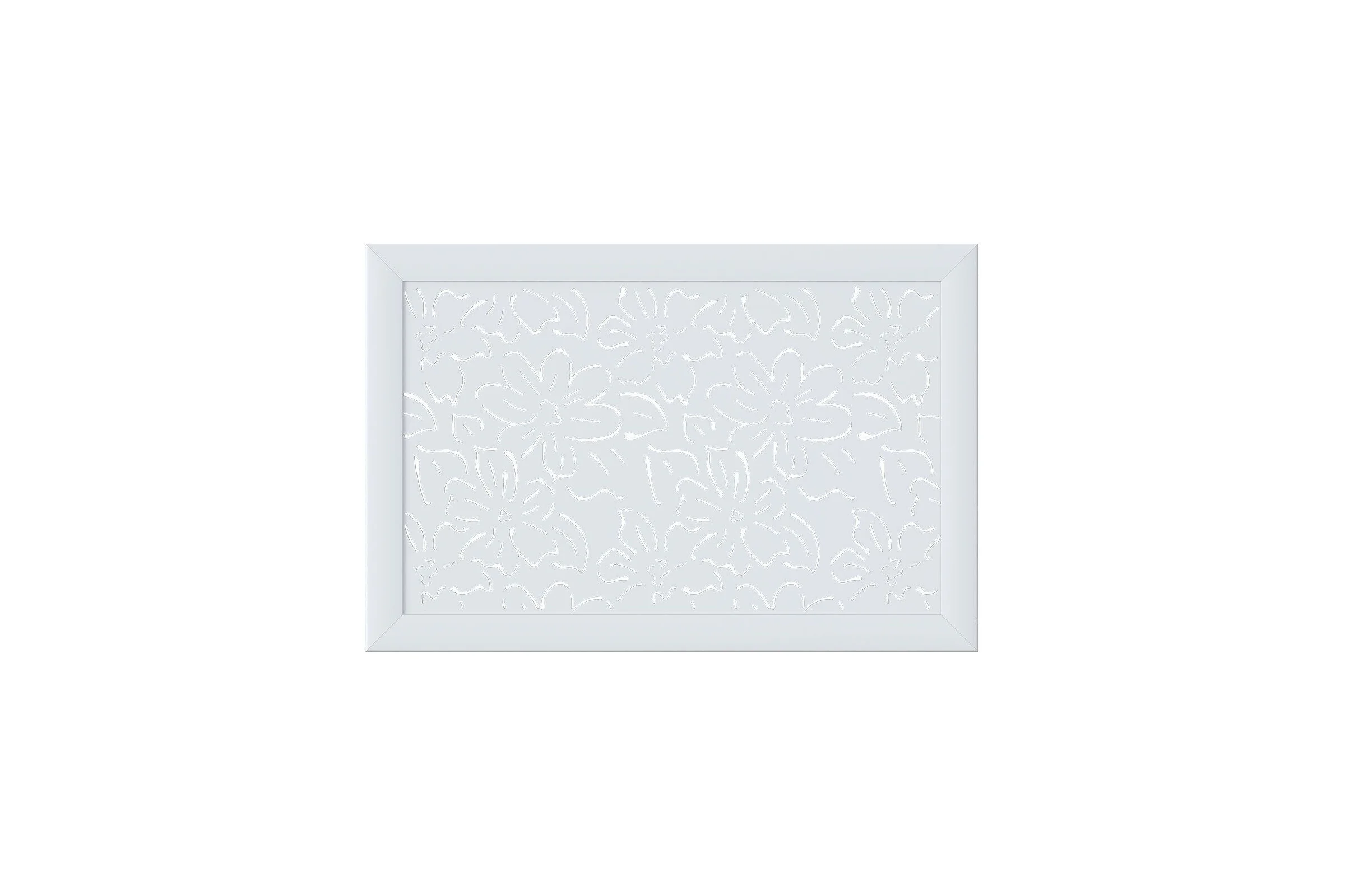 Экран для радиатора Cosca Decor Fresa перфорация, цветы, 600x900 мм, белый СПБ072588