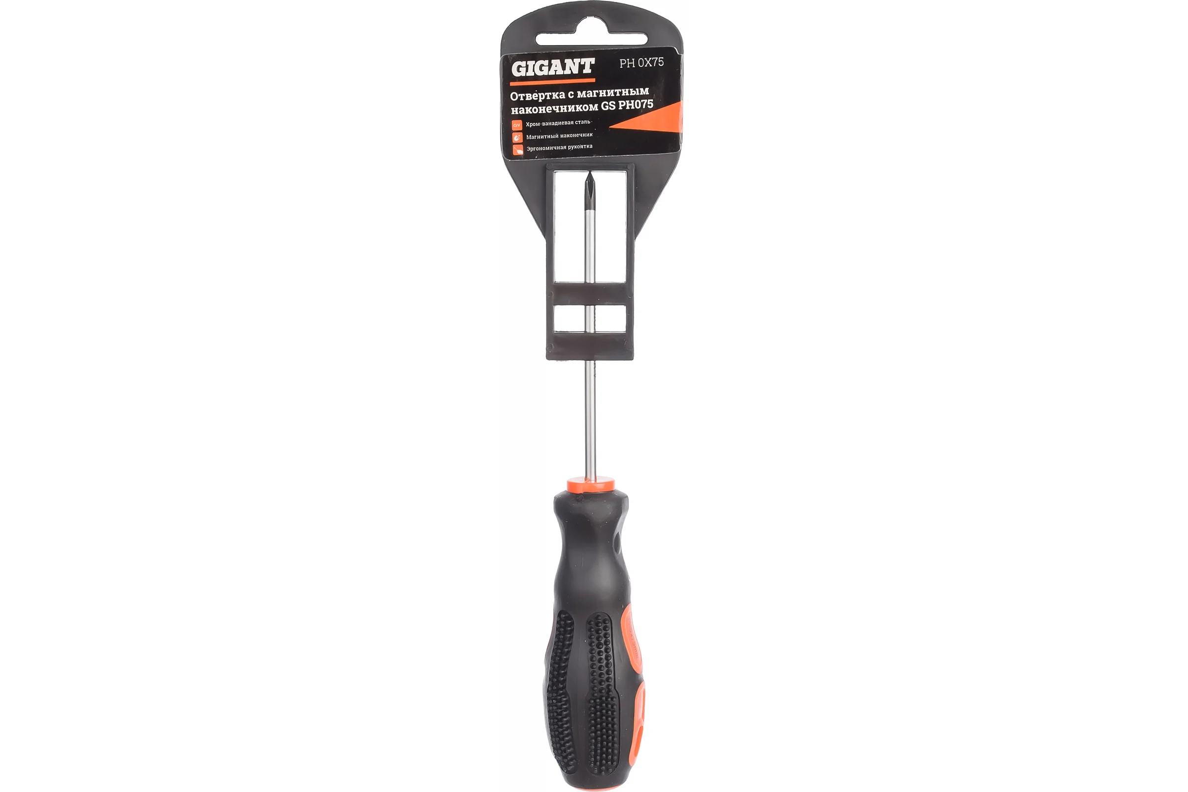 Отвертка Gigant PH0x75 с магнитным наконечником GS PH075