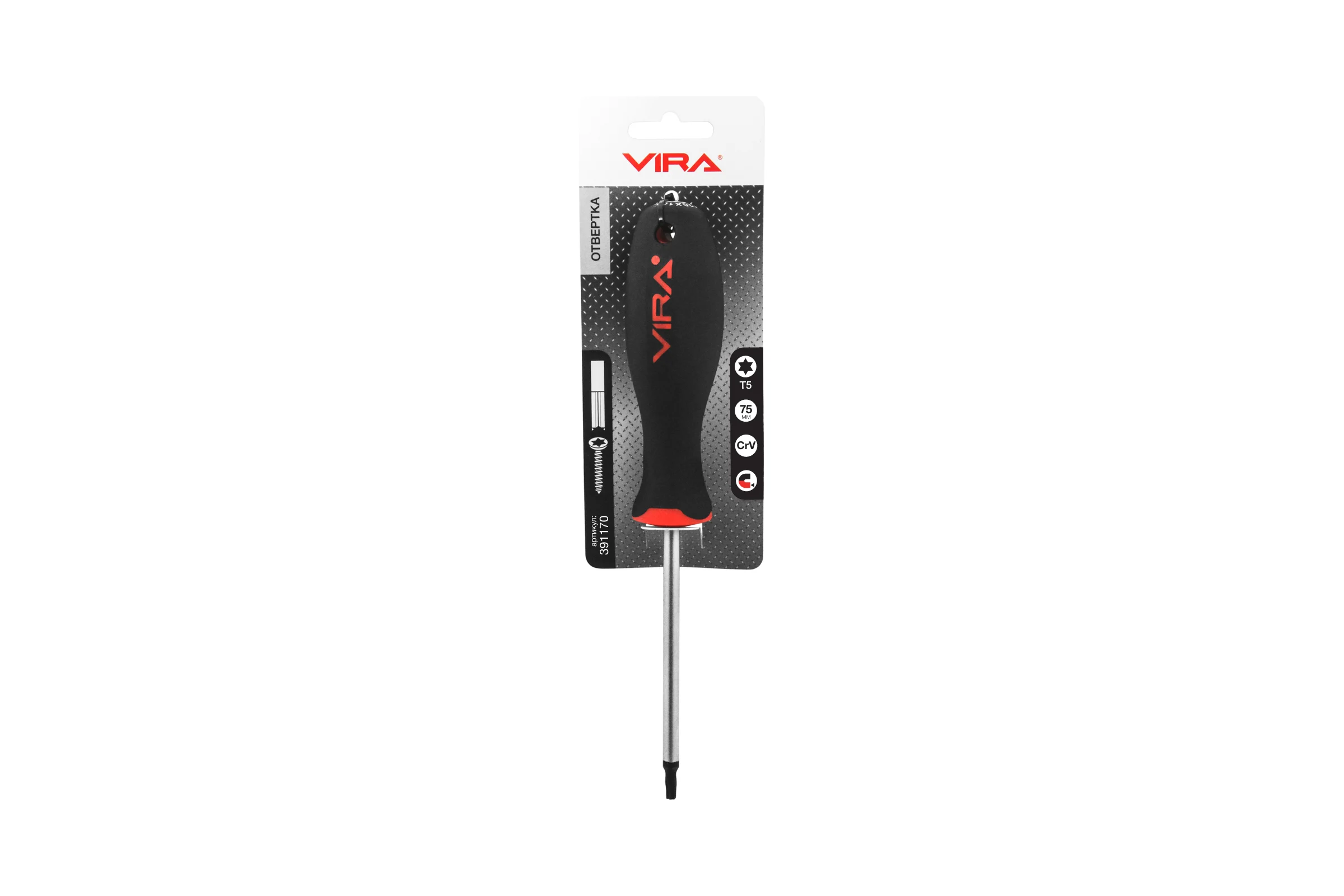 Отвертка T5х75мм VIRA 391170