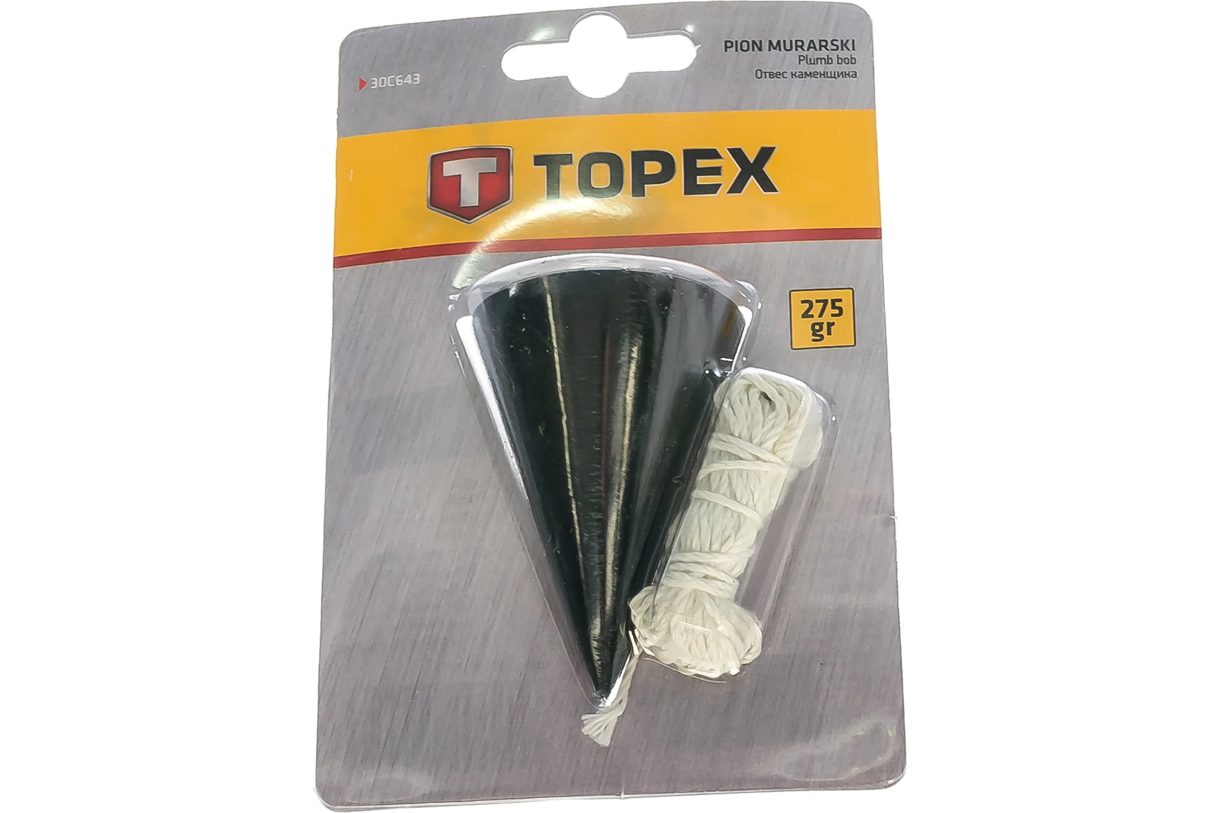 Отвес каменщика 275 г TOPEX 30C643