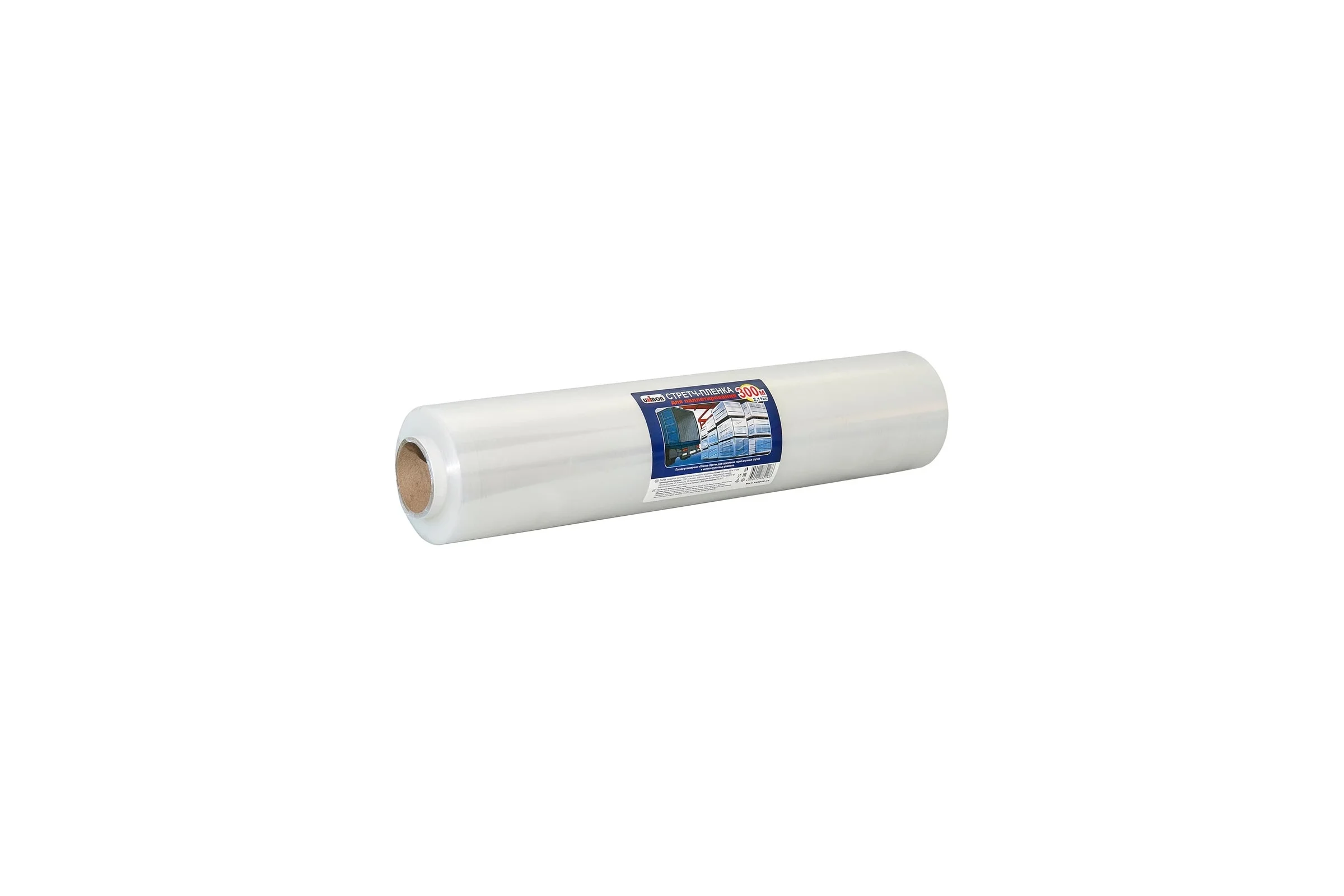 Стрейч пленка Unibob 17 мкм, 450 мм x 300 м, прозрачная 253006