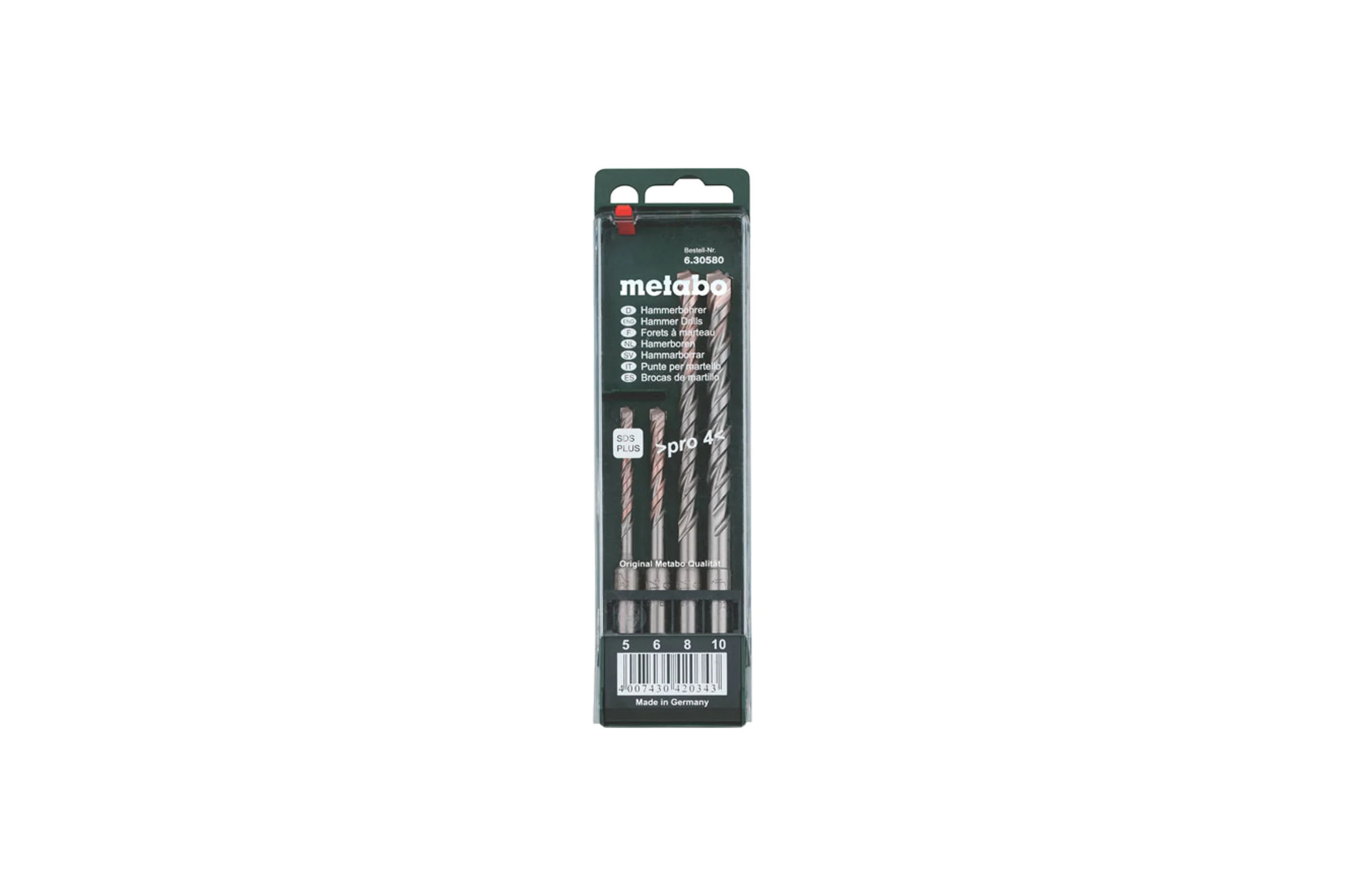 Набор буров SDS-PLUS (4 шт; 5-10 мм) Metabo 630580000