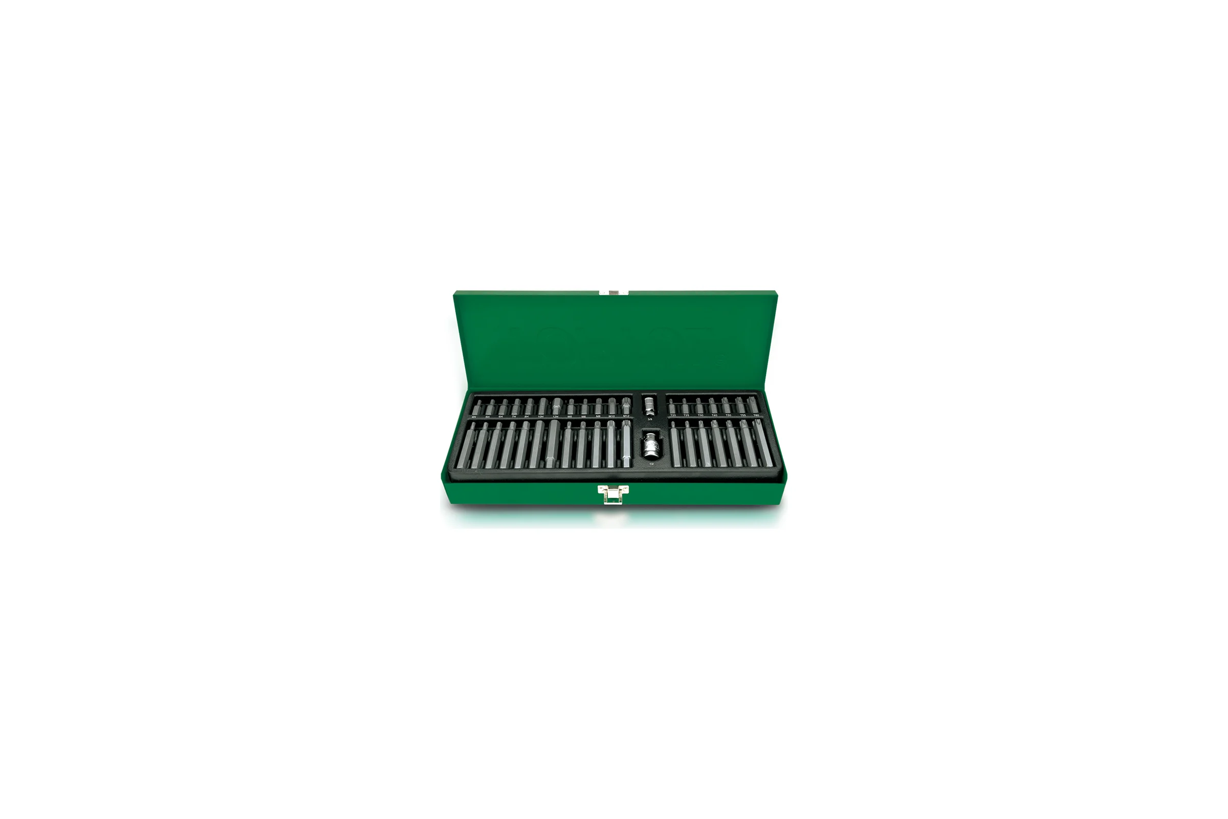 Набор бит 40 предметов Torx, Spline, Hex, с адаптерами 3/8" и 1/2" TOPTUL GAAD4002