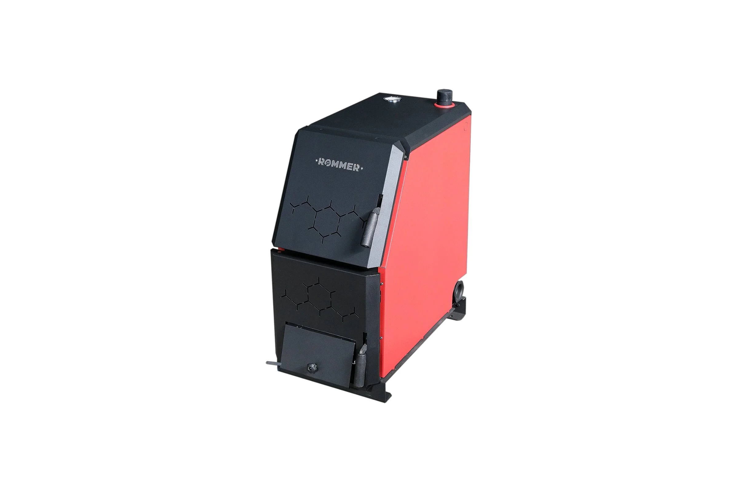 Твердотопливный котел ROMMER Rsb-1110-000016 16 квт, с возможностью установки тэна, терморегулятора/турбокомплекта, пеллетной горелки RG008VCUMTC5DS