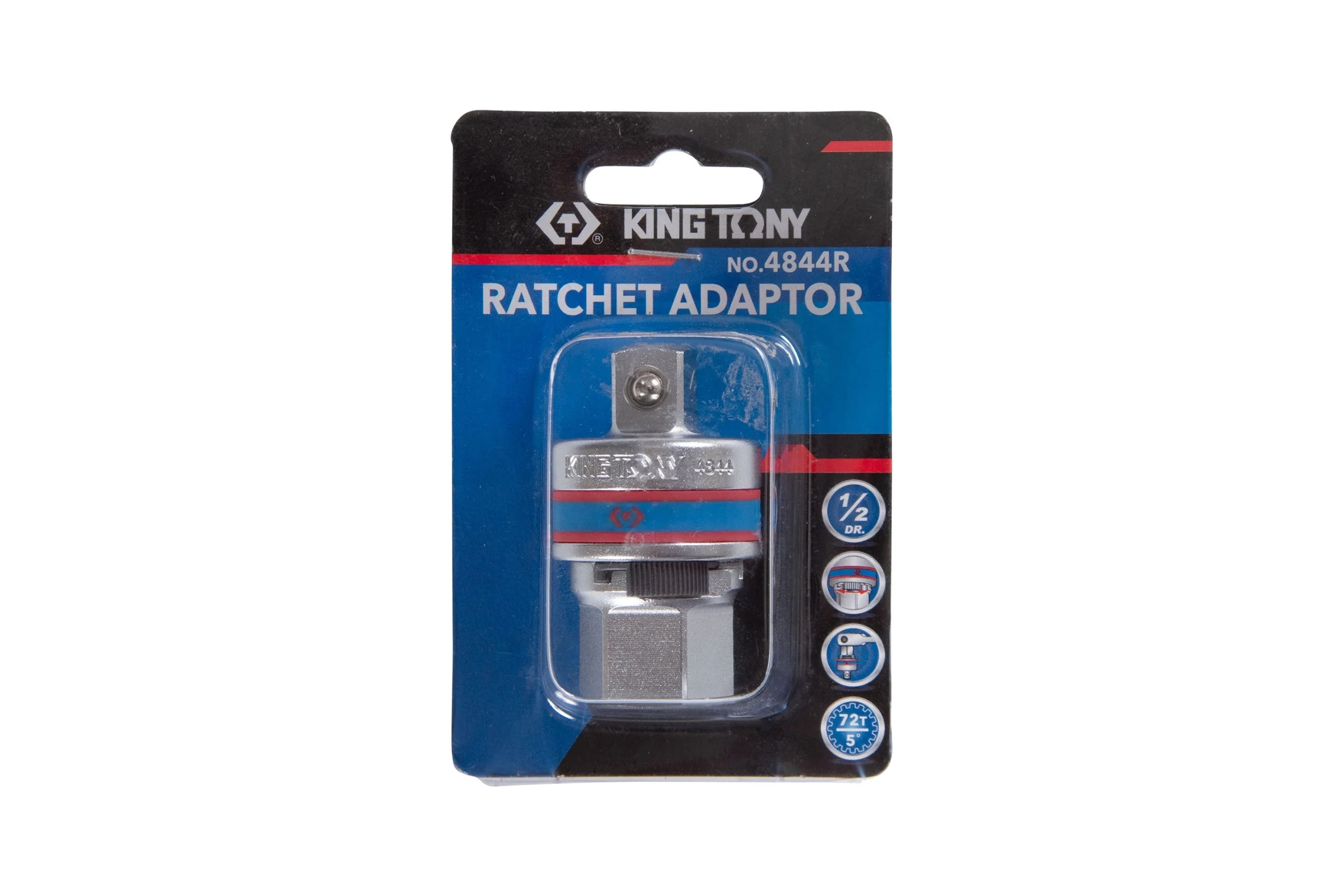 Переходник трещоточный 1/2"F-1/2"M KING TONY 4844R