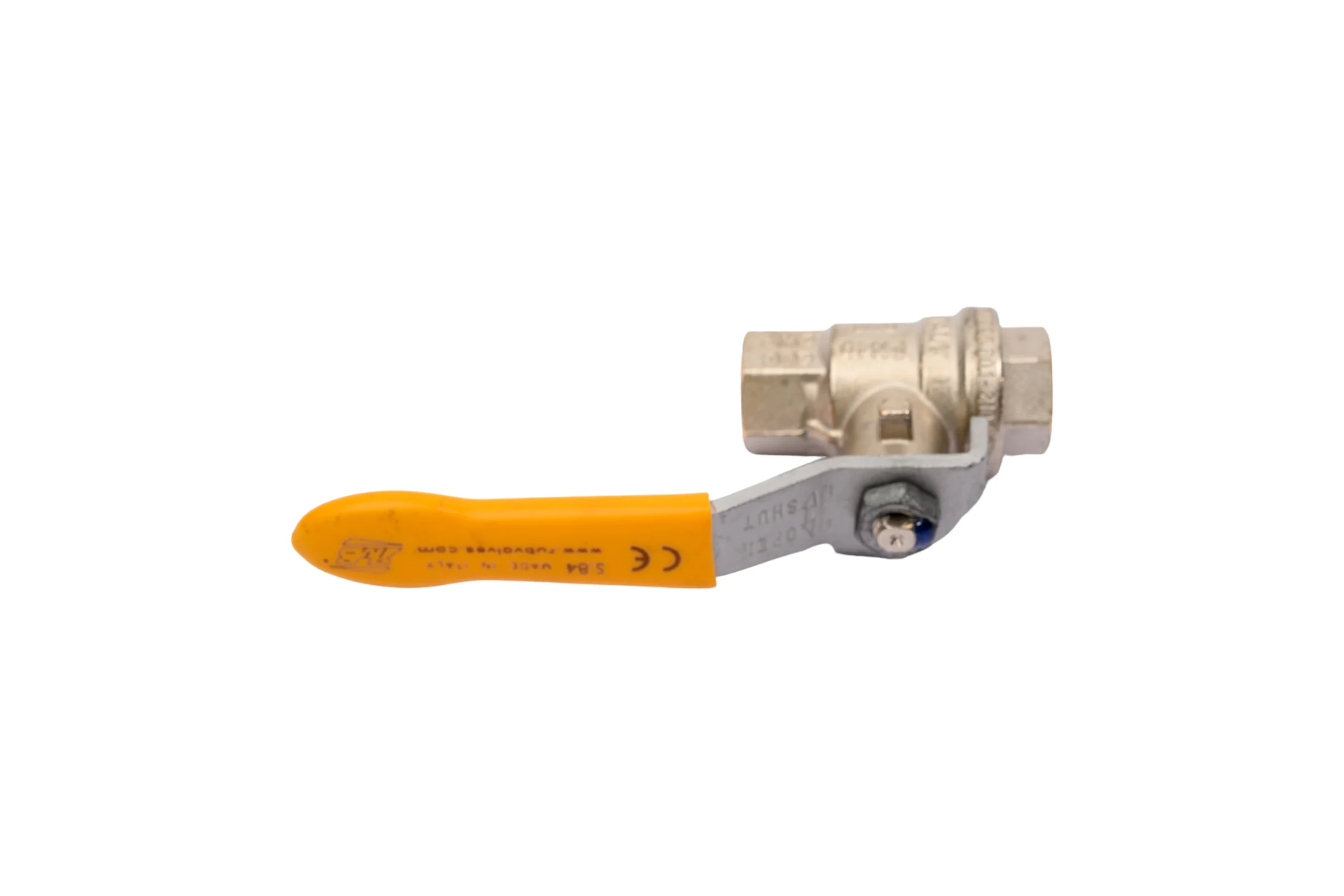 Шаровой кран для газа RUB 1/4 DN8 PN40, ВР-ВР, серия ROMA (S.84), ручка S84B00