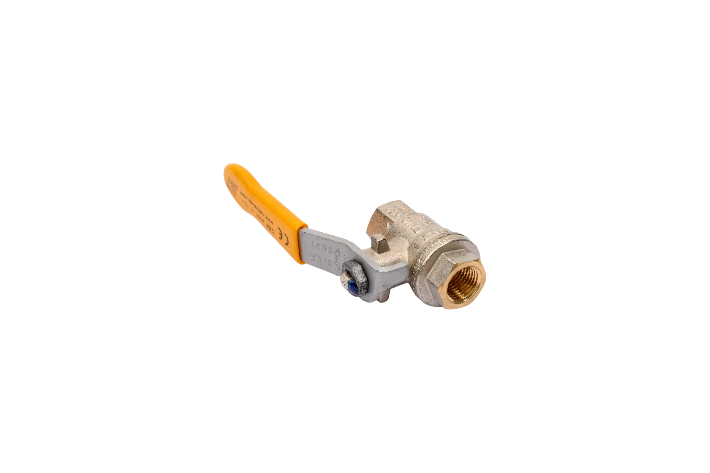 Шаровой кран для газа RUB 1/4 DN8 PN40, ВР-ВР, серия ROMA (S.84), ручка S84B00