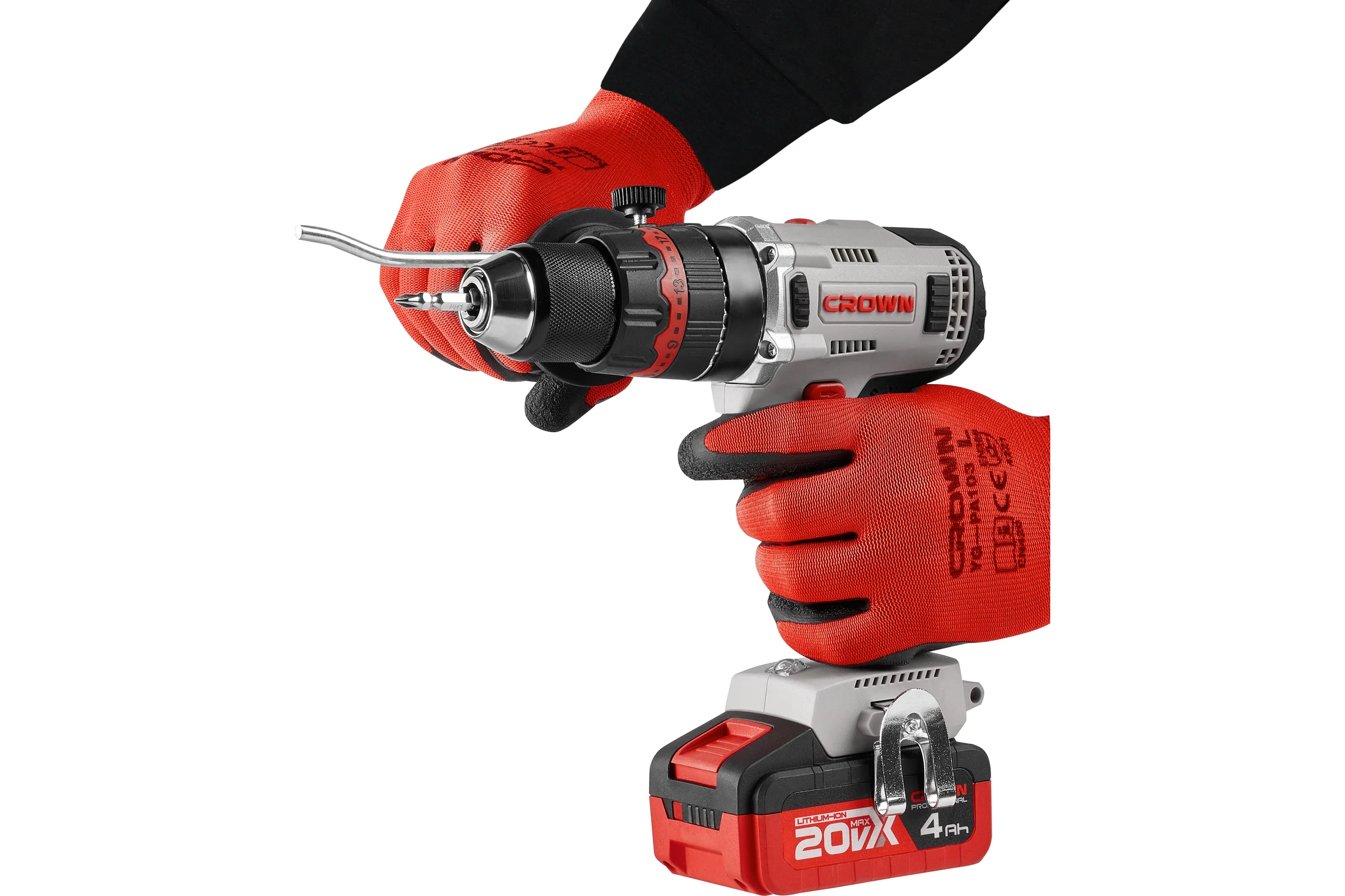Аккумуляторный ударный шуруповерт Crown bl CT21093HMX-4 BMC