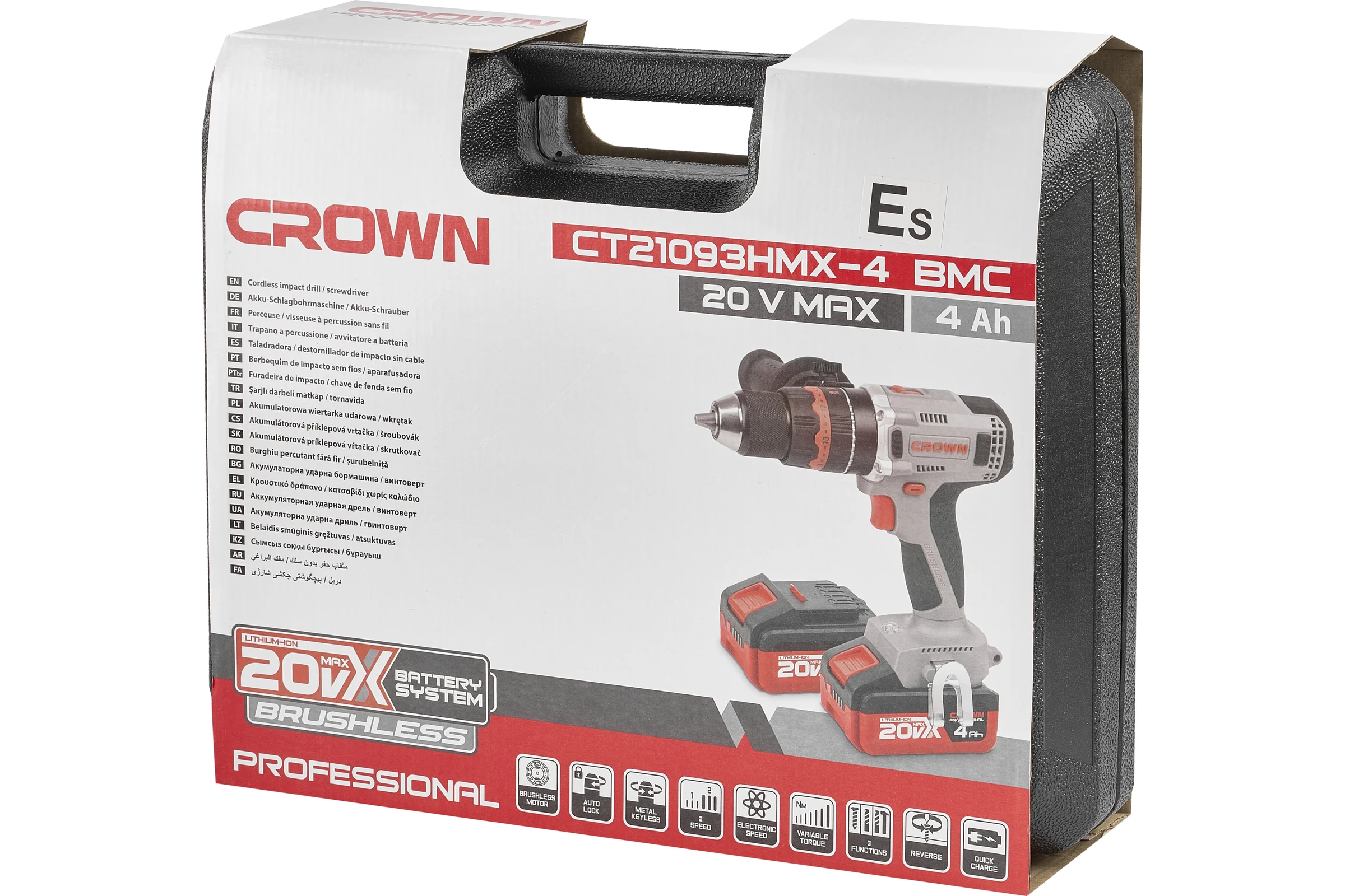 Аккумуляторный ударный шуруповерт Crown bl CT21093HMX-4 BMC