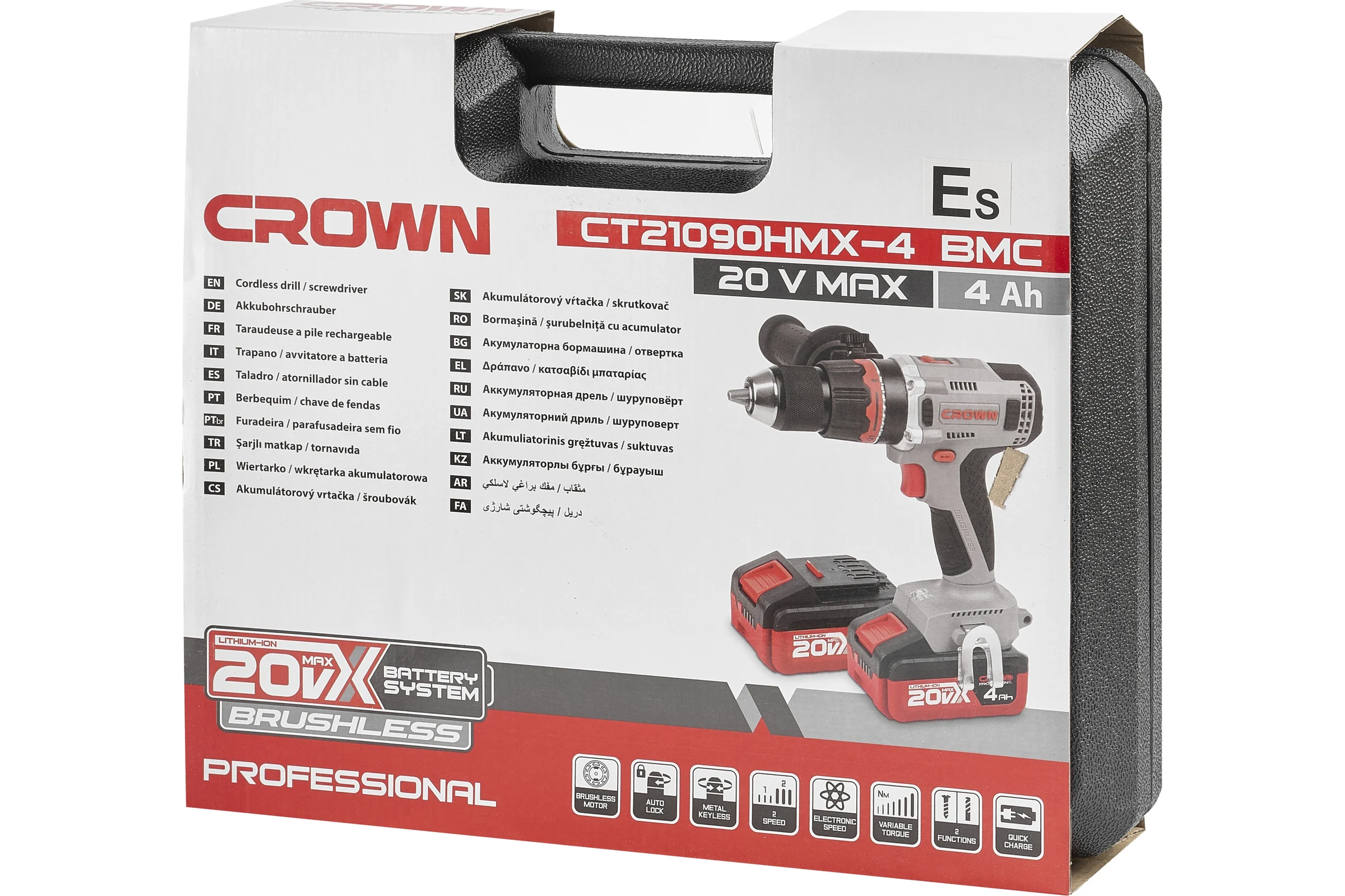 Аккумуляторный шуруповерт Crown bl CT21090HMX-4 BMC
