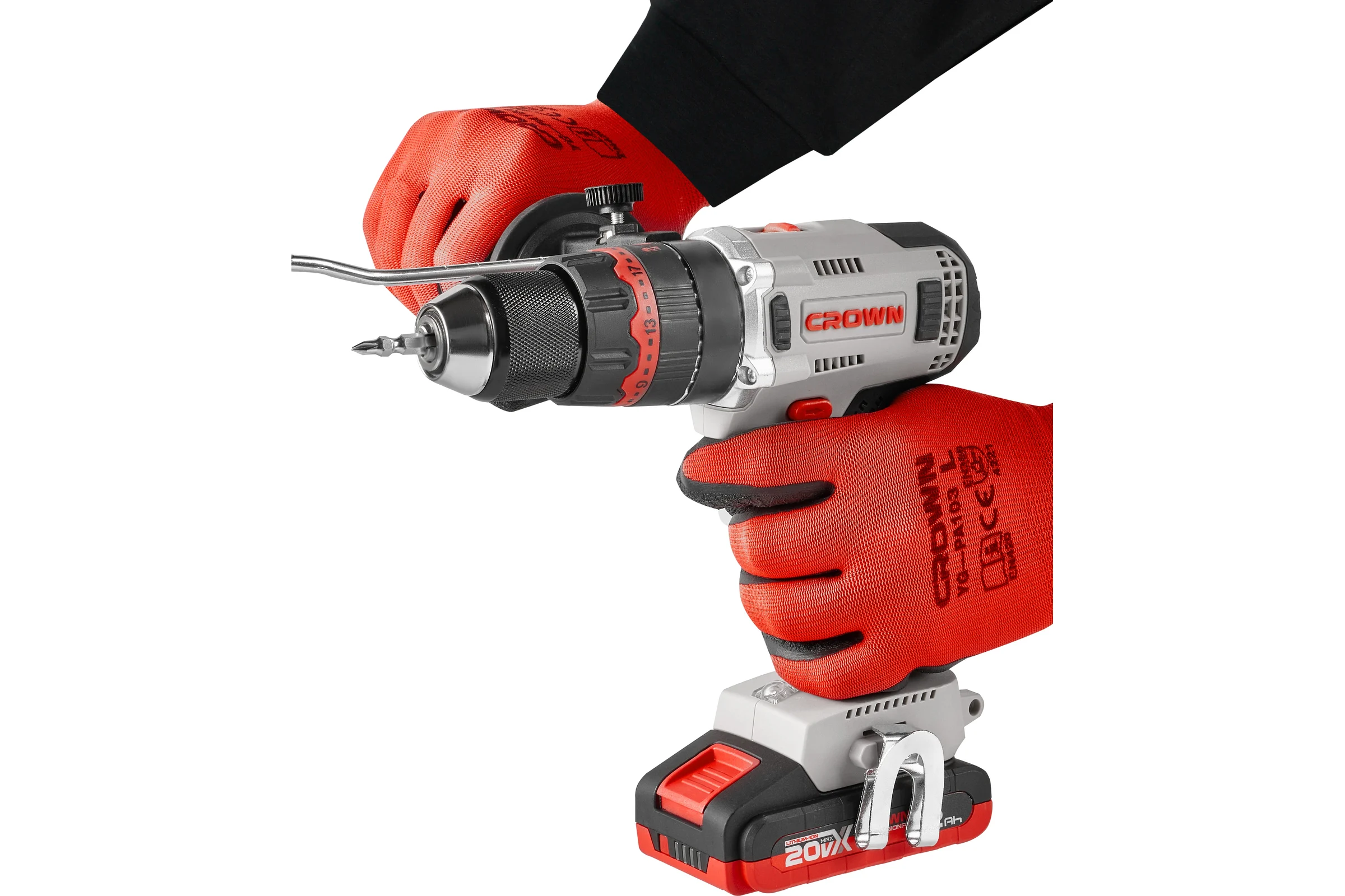 Аккумуляторный ударный шуруповерт Crown bl CT21093HMX-2 BMC