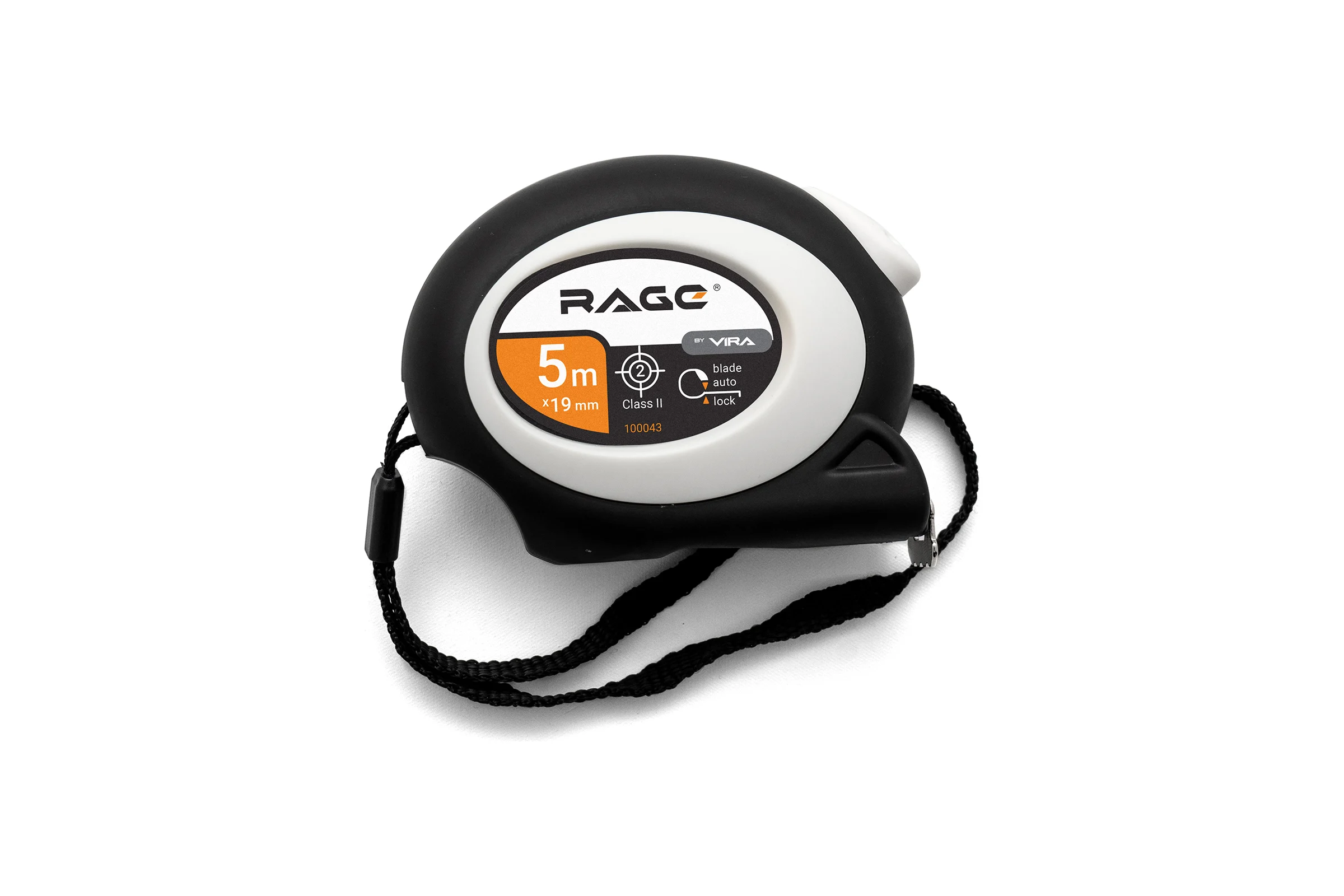 Рулетка RAGE by VIRA с прорезиненным покрытием Soft-Touch автостопор 5 м х 19 мм 100043