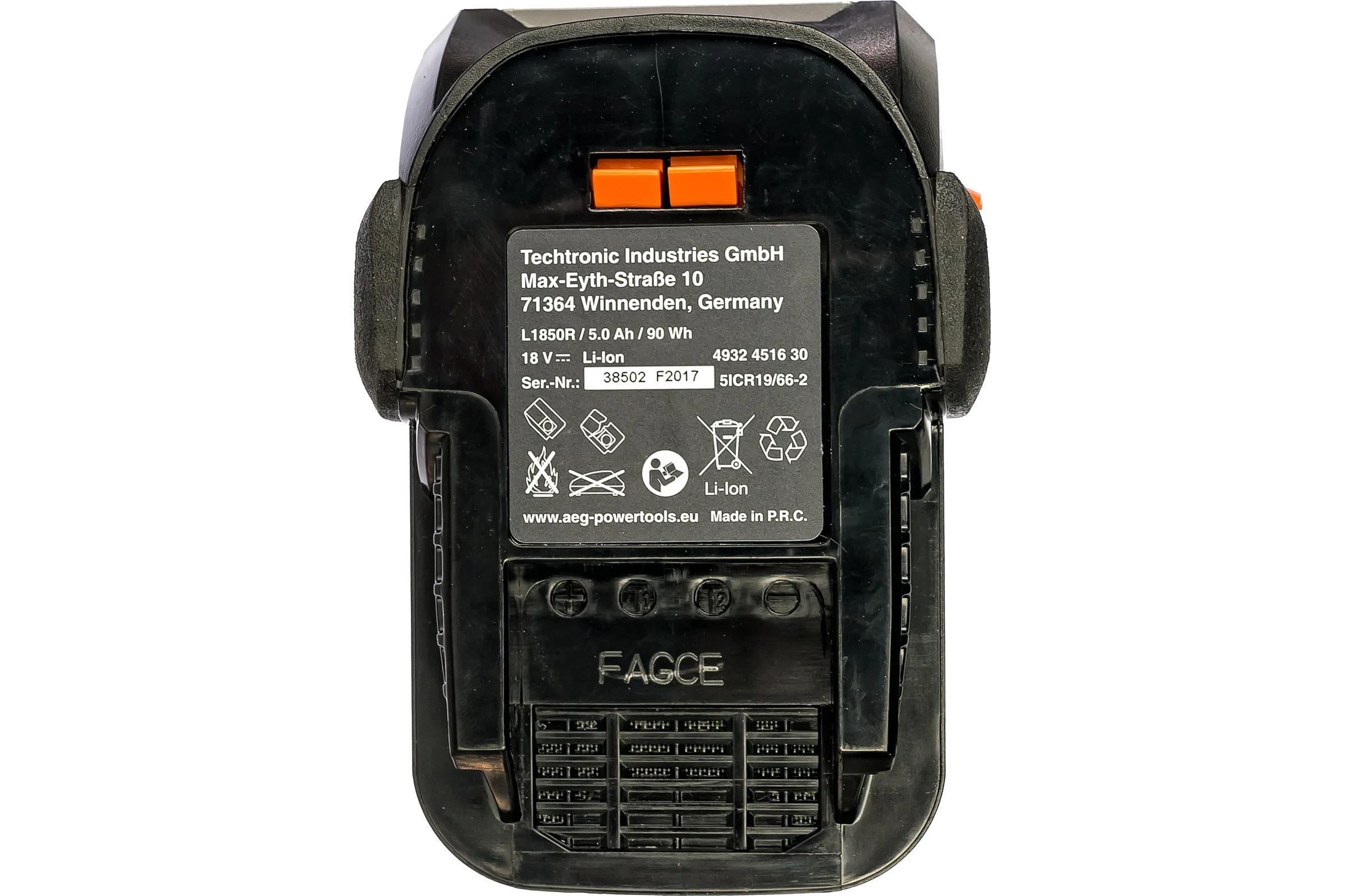 Аккумулятор L1850R (18 В; 5 A*ч; Li-ion) AEG 4932451630