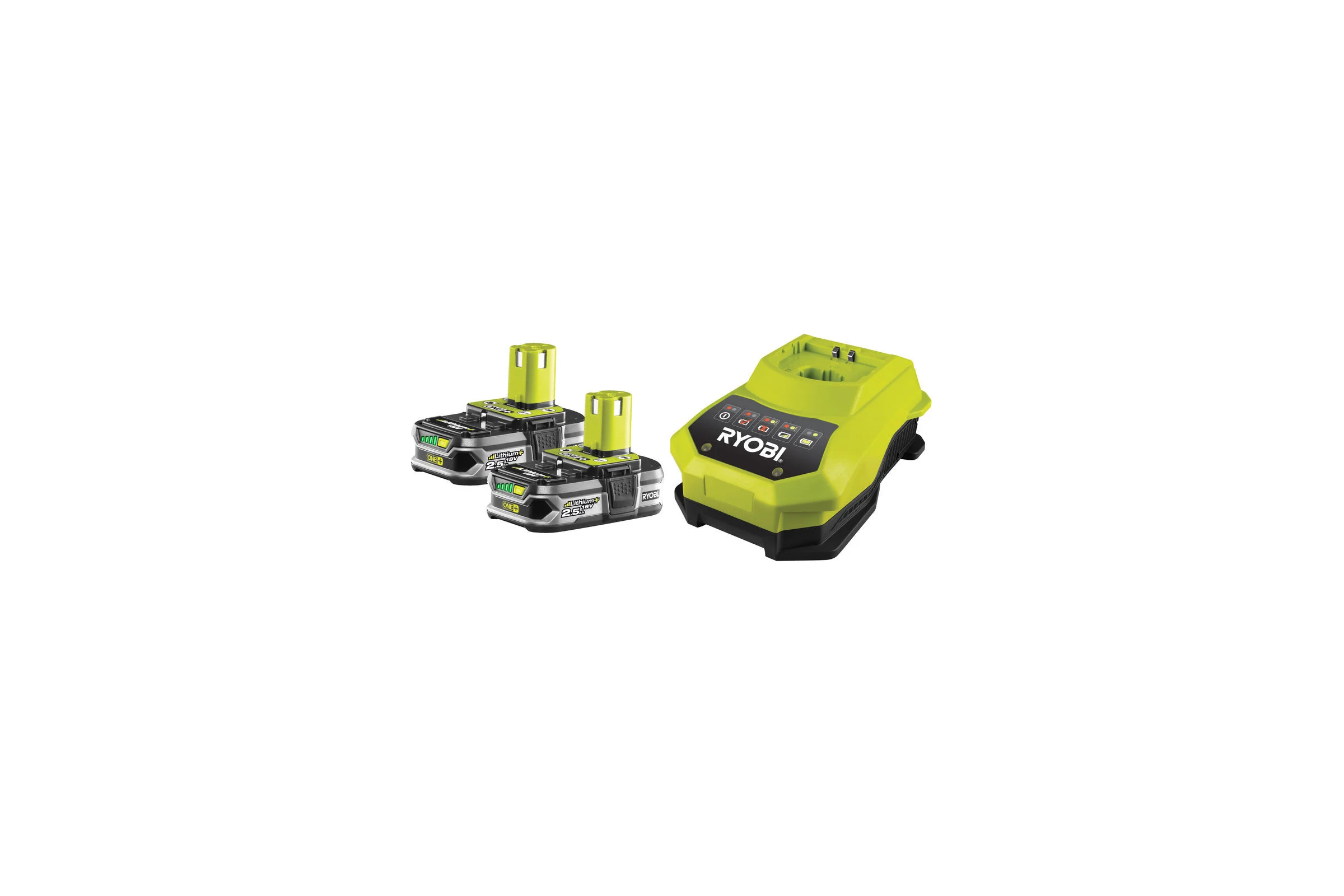 Набор Ryobi ONE+ RBC18LL25 5133002598 аккумулятор (18 В; 2.5 A*ч; Li-Ion) 2 шт. и зарядное устройство