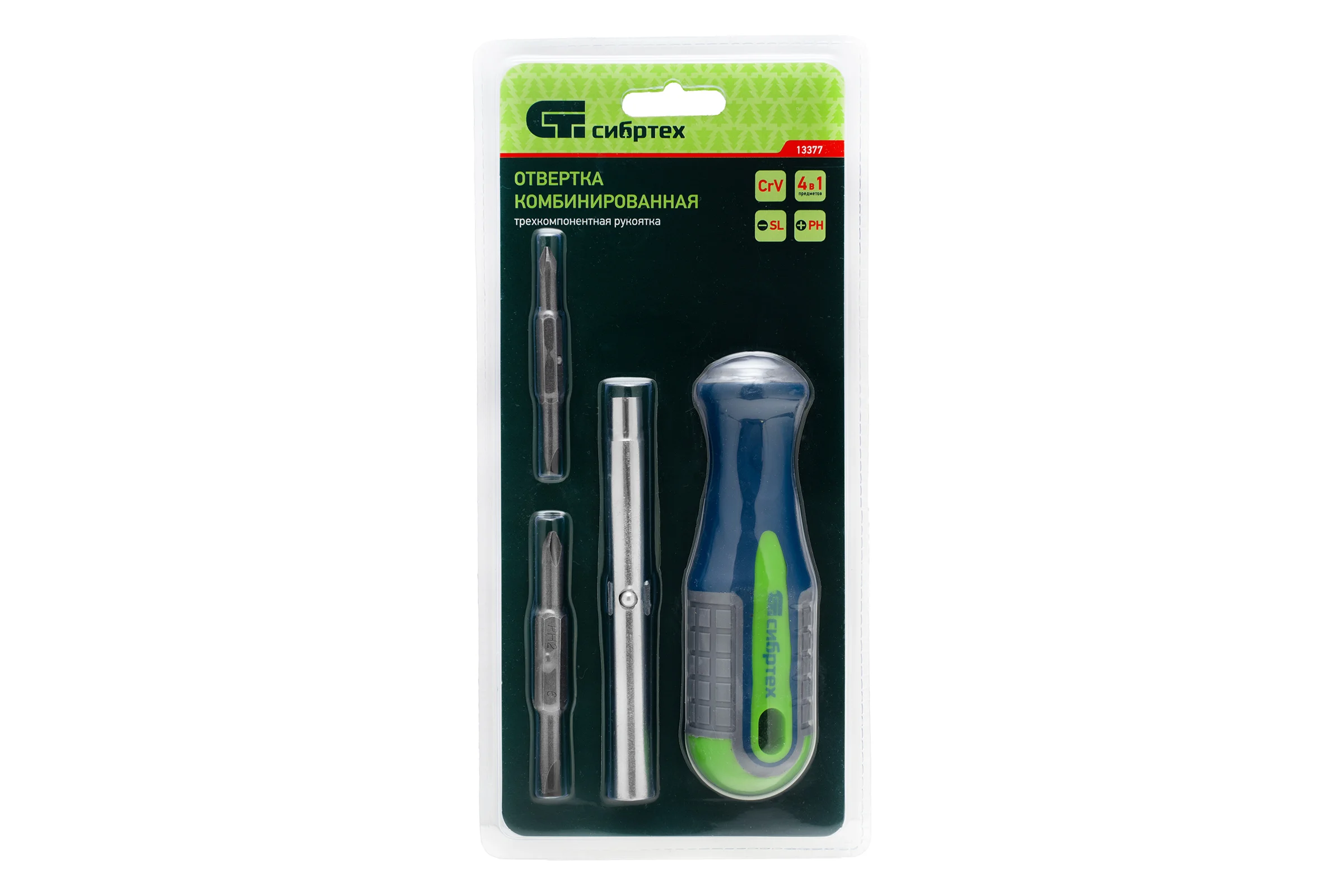 Комбинированная отвертка SL5.0 / Ph1, SL6.0 / Ph2 СИБРТЕХ 13377