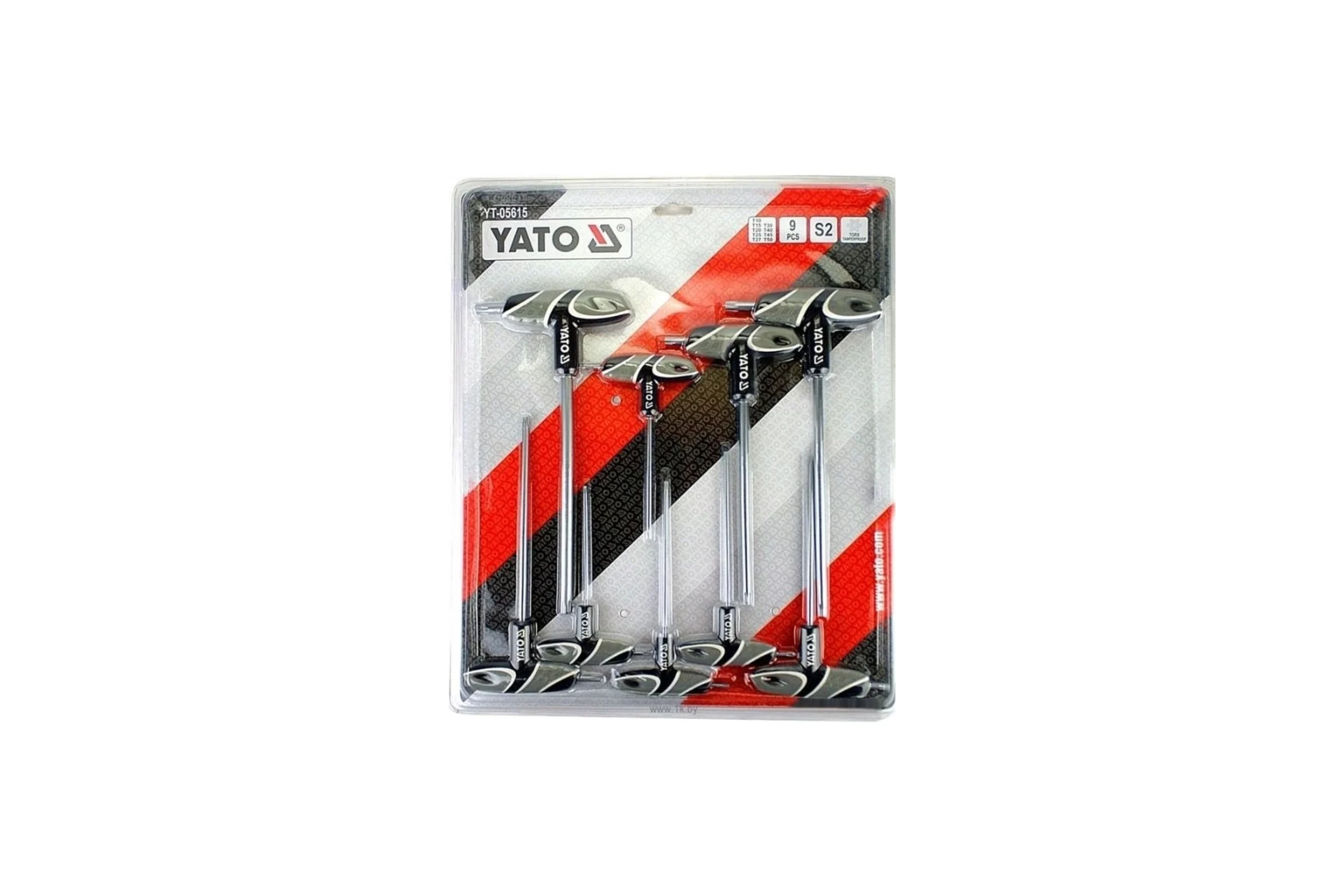Набор ключей YATO TORX с Т-образной рукояткой, 9 предметов YT-05615
