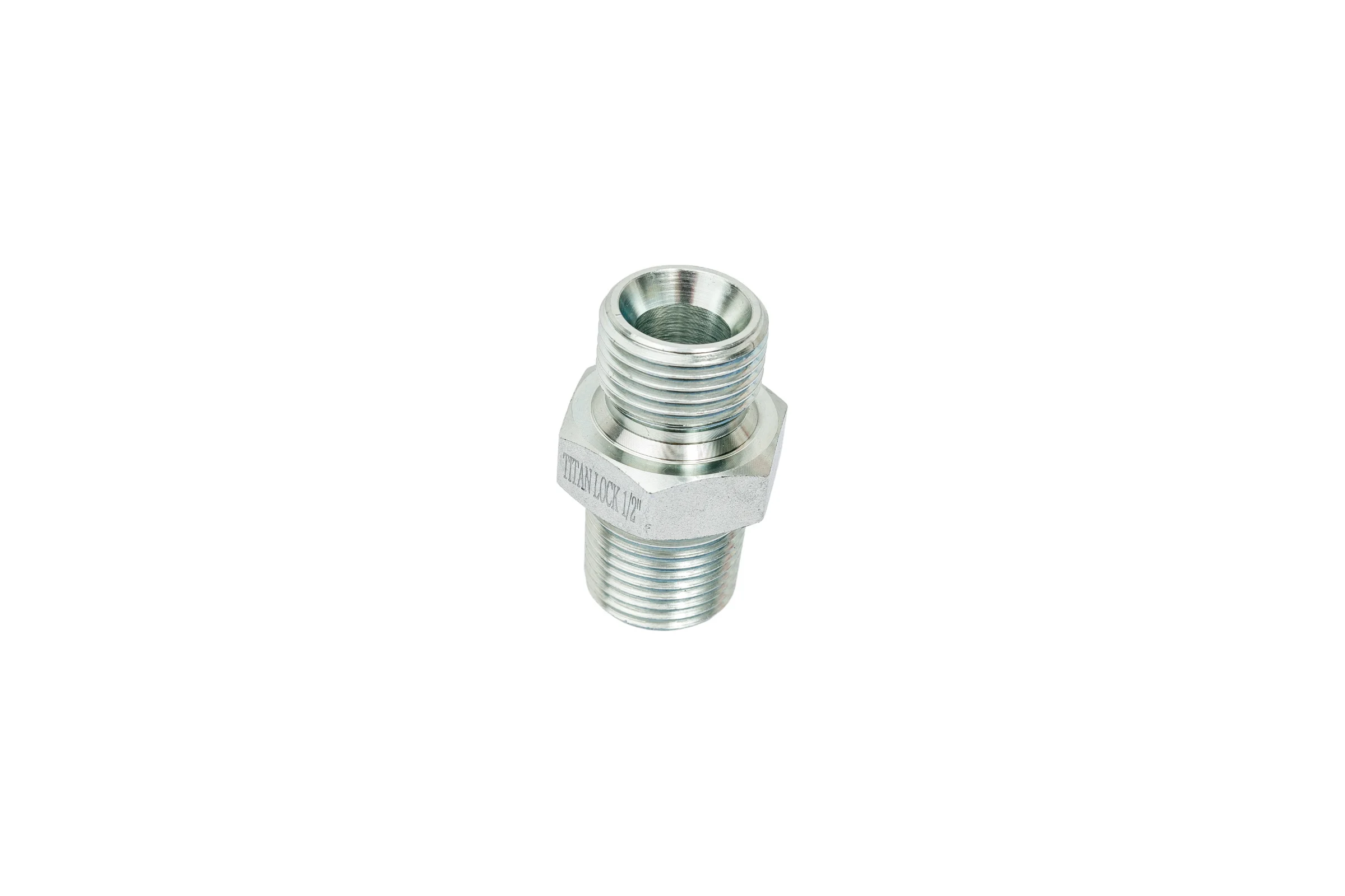 Переходной ниппель TITAN LOCK сталь, 1/2", НР BSP/НР NPT, TL1/2RMBS-MNP
