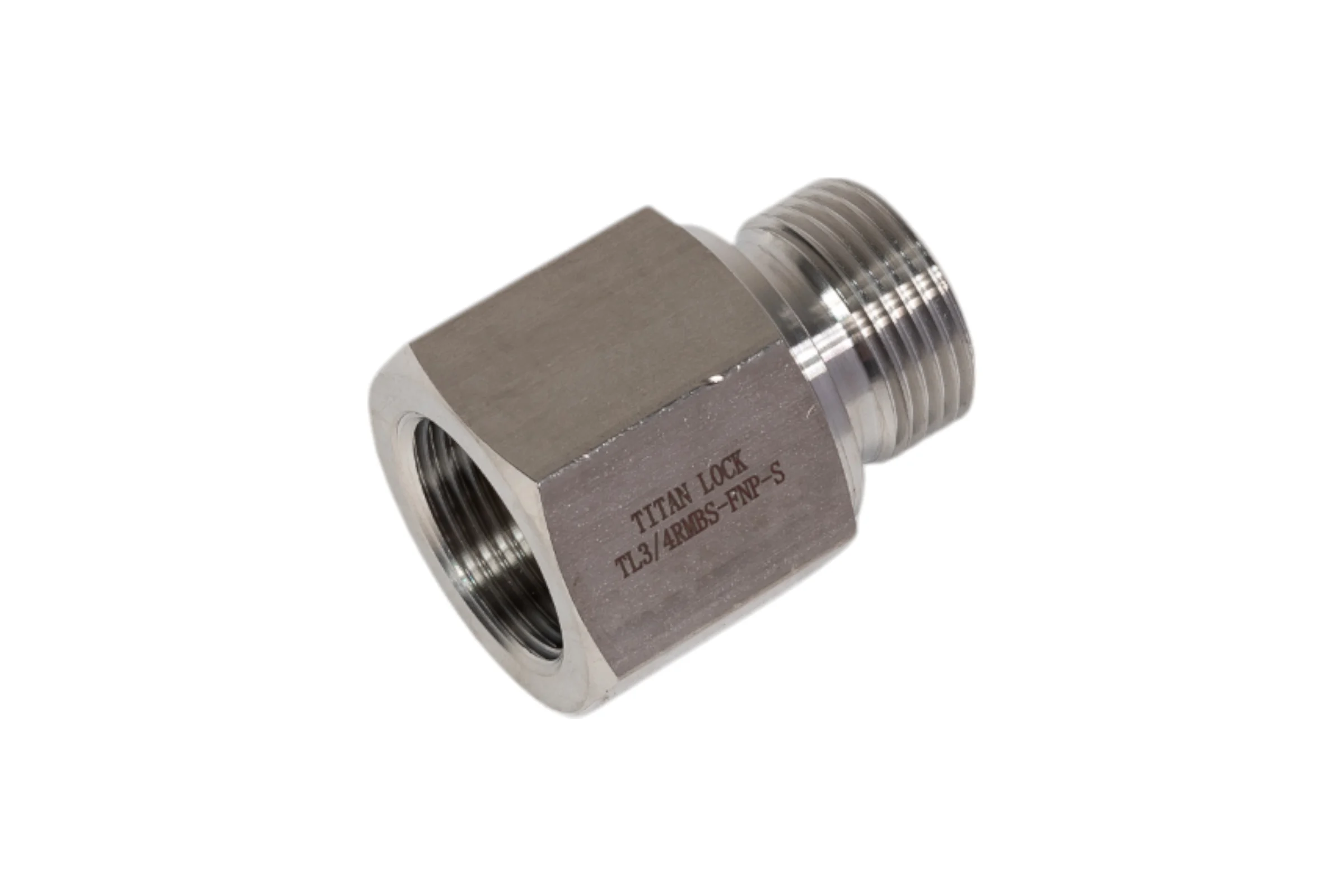 Переходной ниппель TITAN LOCK нержав. (AISI304), 3/4", НР BSP/ВР NPT, TL3/4RMBS-FNP-S