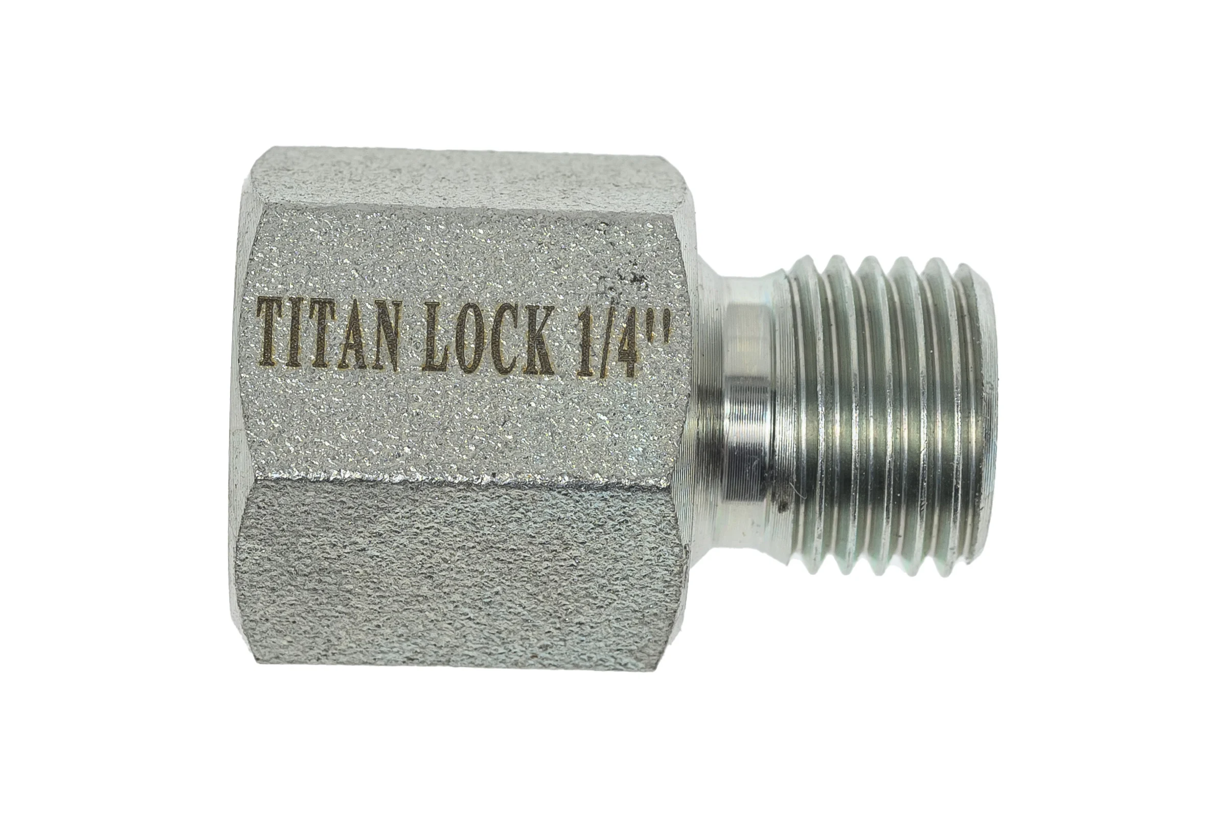 Переходной ниппель TITAN LOCK сталь, 1/4", НР BSP/ВР NPT, TL1/4RMBS-FNP