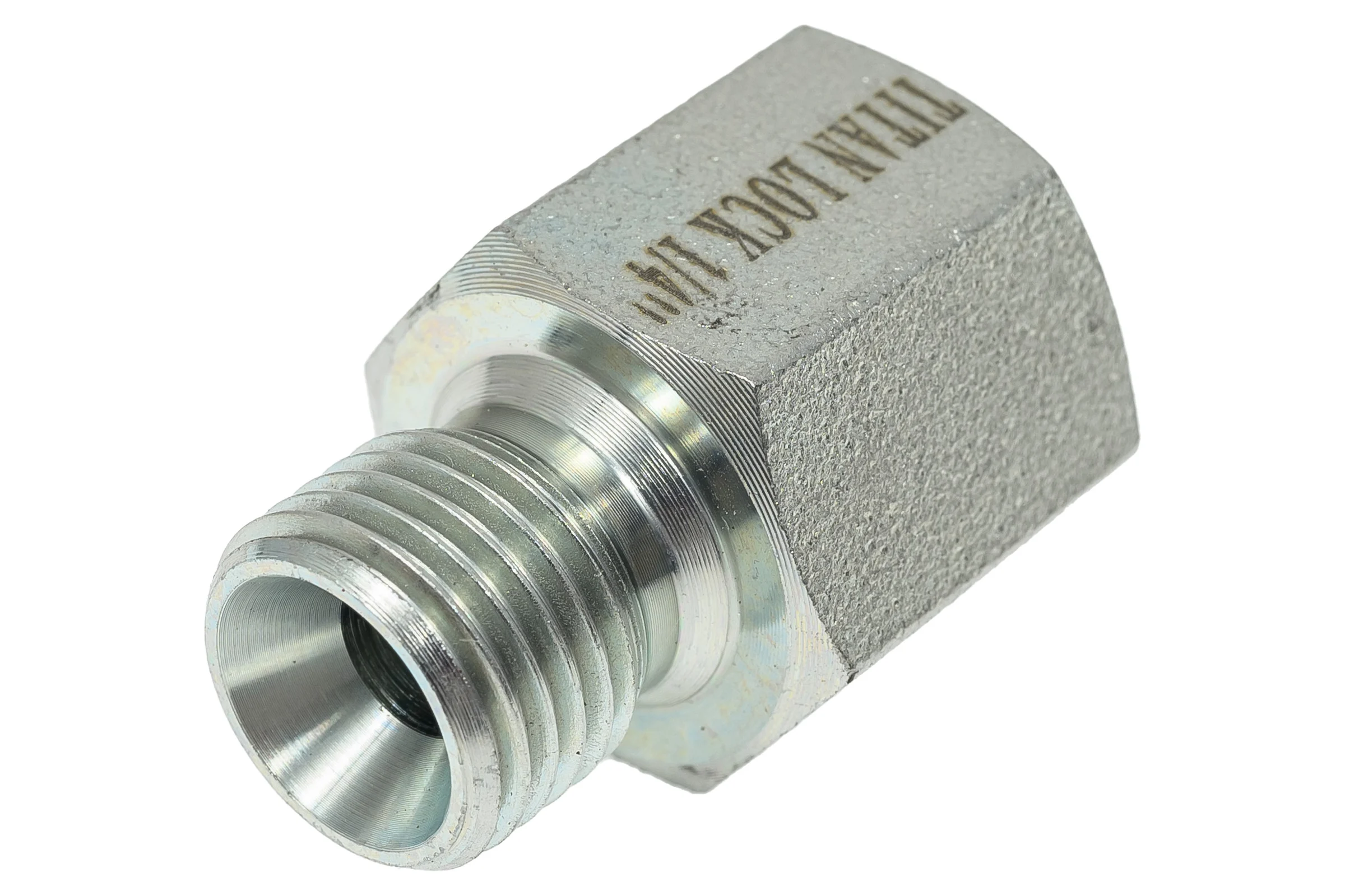 Переходной ниппель TITAN LOCK сталь, 1/4", НР BSP/ВР NPT, TL1/4RMBS-FNP