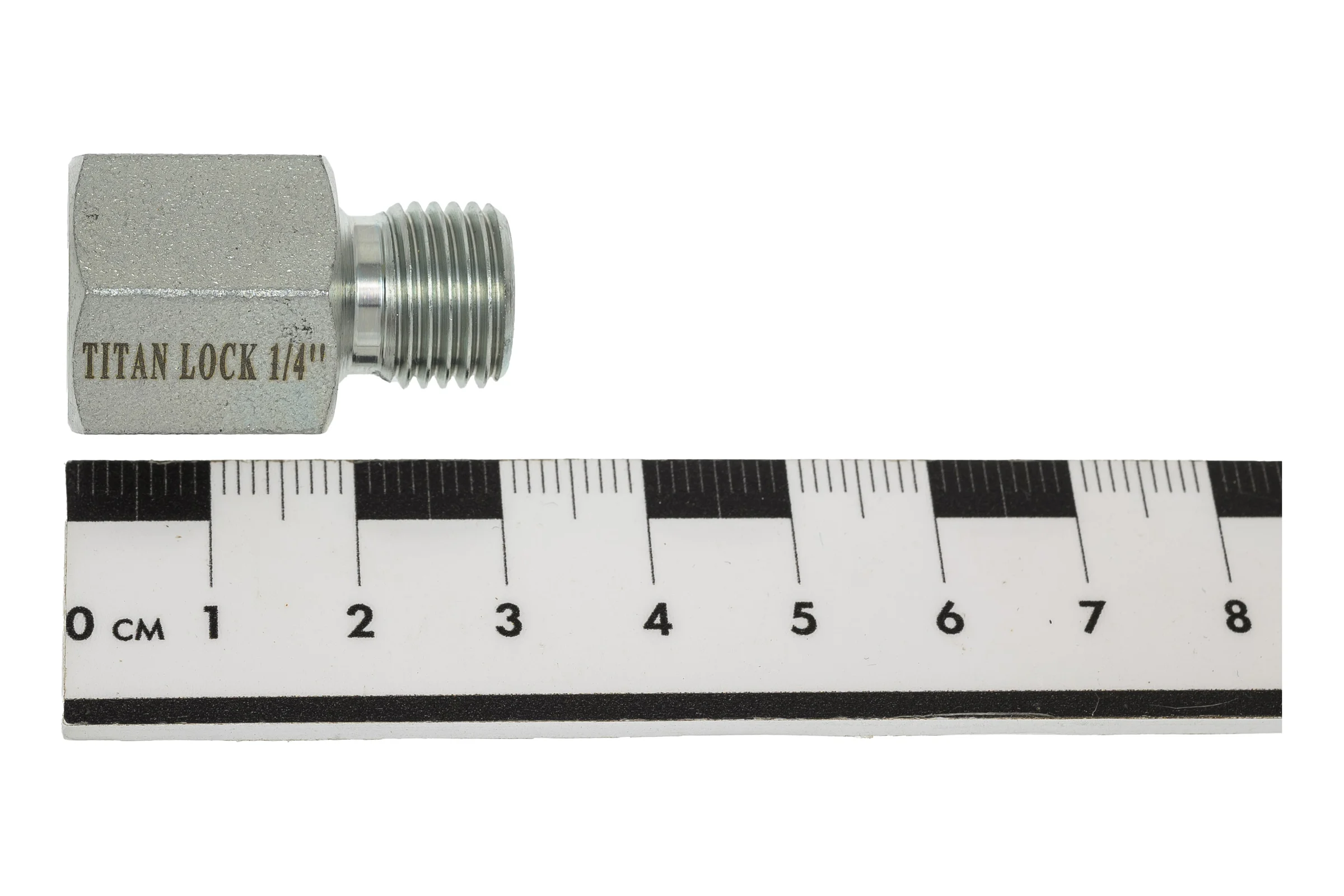 Переходной ниппель TITAN LOCK сталь, 1/4", НР BSP/ВР NPT, TL1/4RMBS-FNP