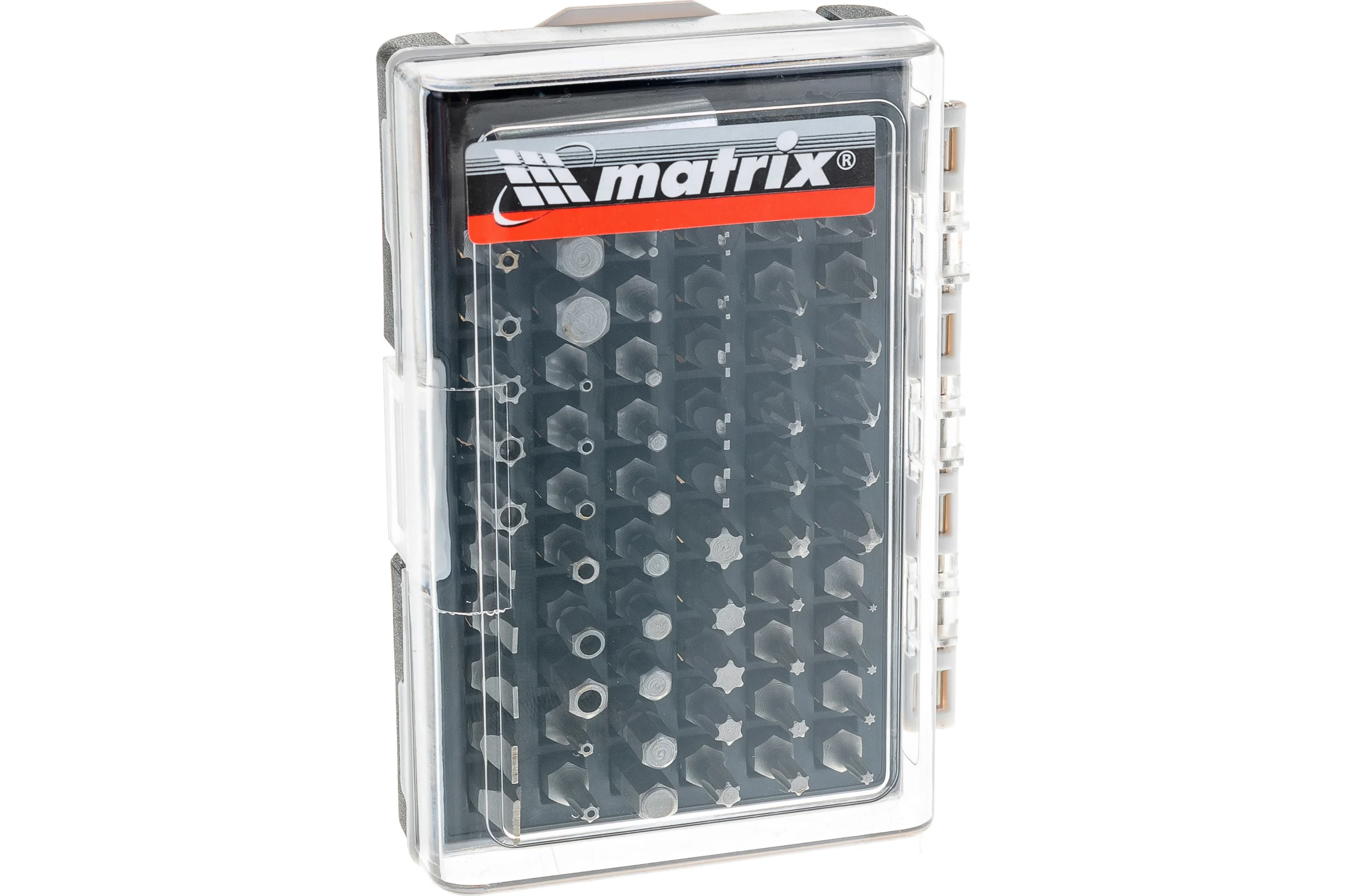 Набор бит с магнитным держателем, CrV, 61шт MATRIX 11387