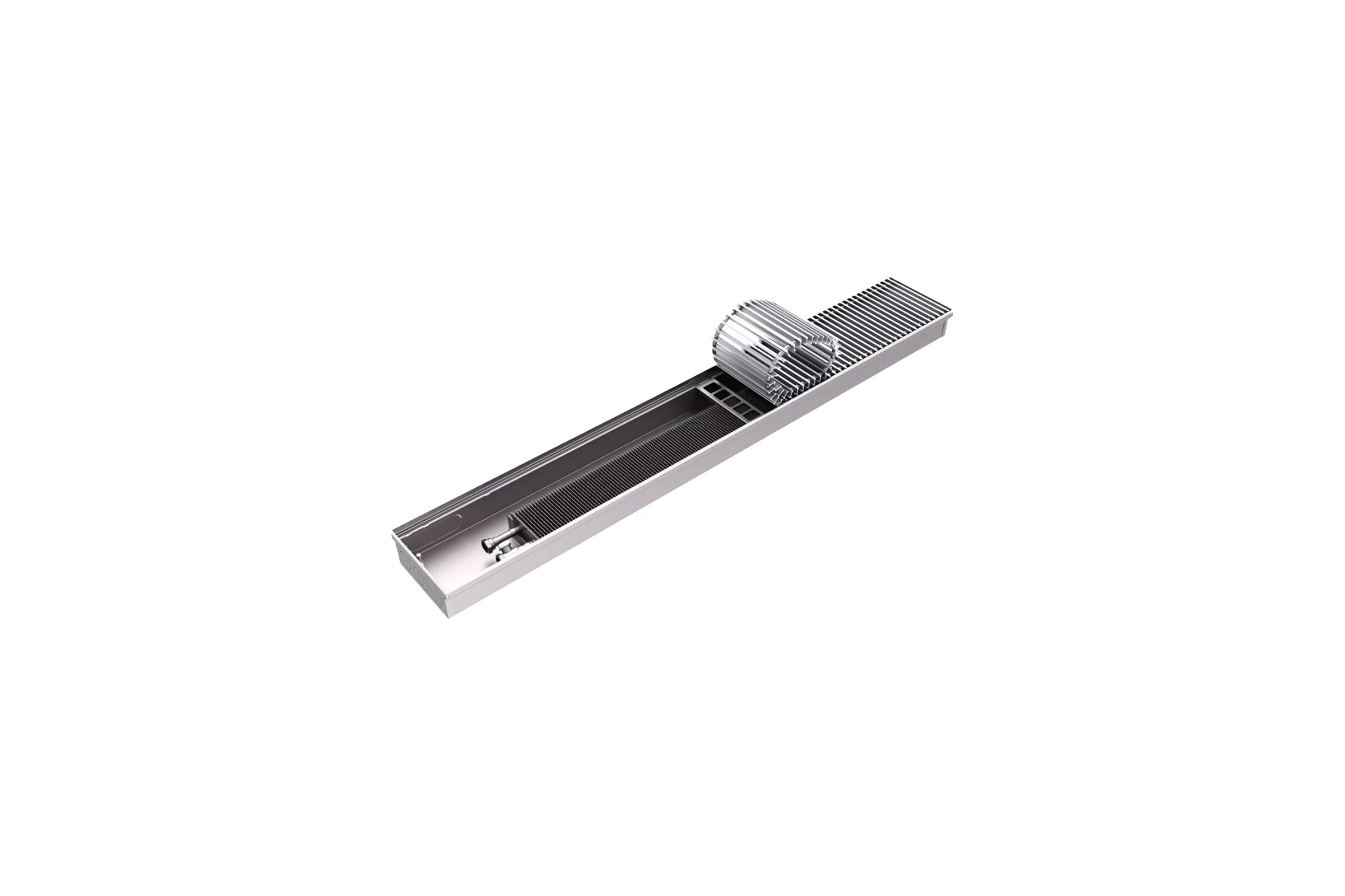 Внутрипольный конвектор ROMMER Rcn1-1000-0820220 rcn 80х200х2200 (решётка роликовая, анодированный алюминий) RG00916TQITO8M