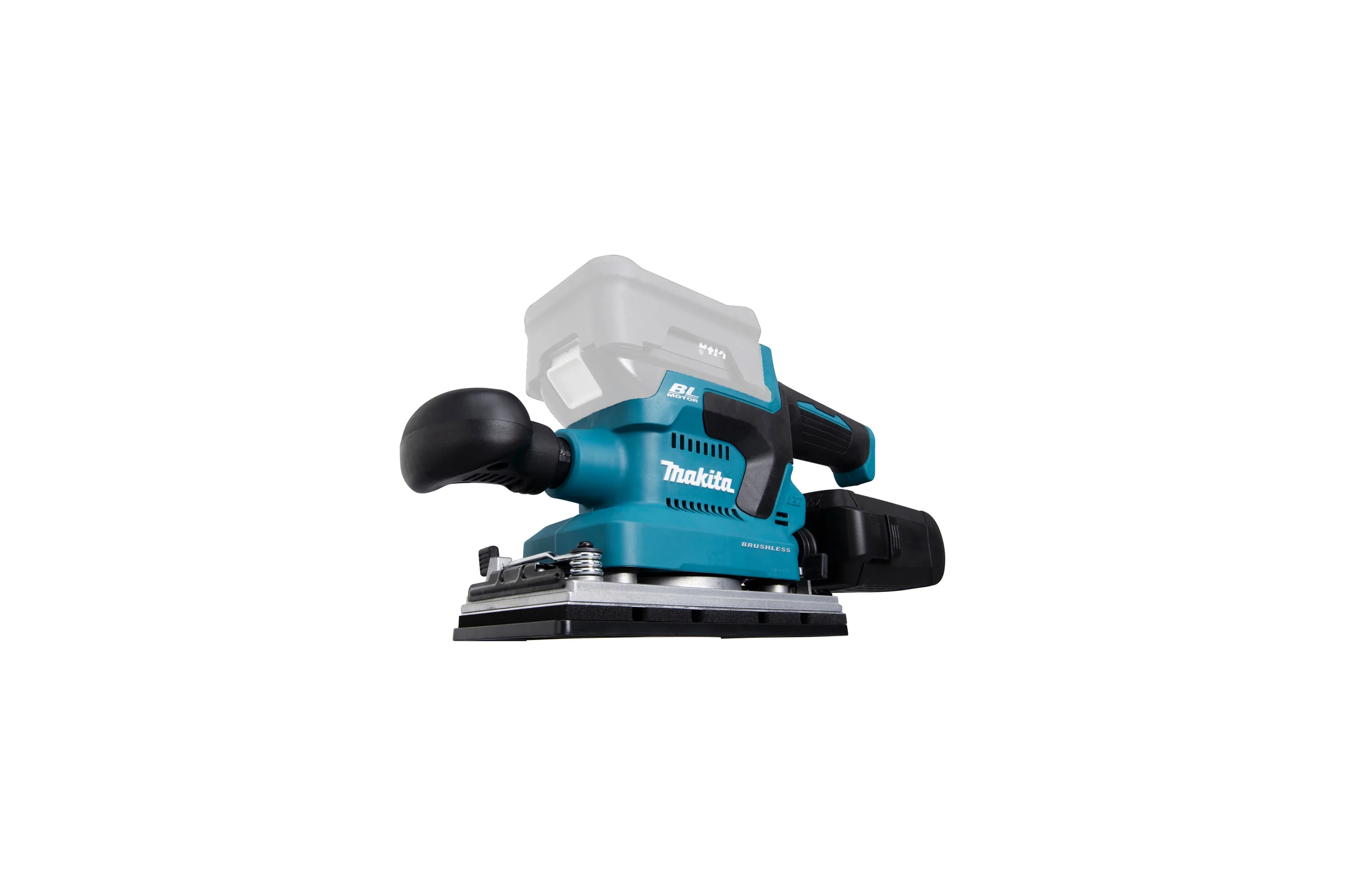 Вибрационная шлифмашина Makita LXT, BL, 18 В, XPT, 93x228 мм, 4000-12000 об/мин, ампл. 2.0 мм, 1.5 кг, кор., пылесборник, зажим, без аккум. и ЗУ DBO380Z