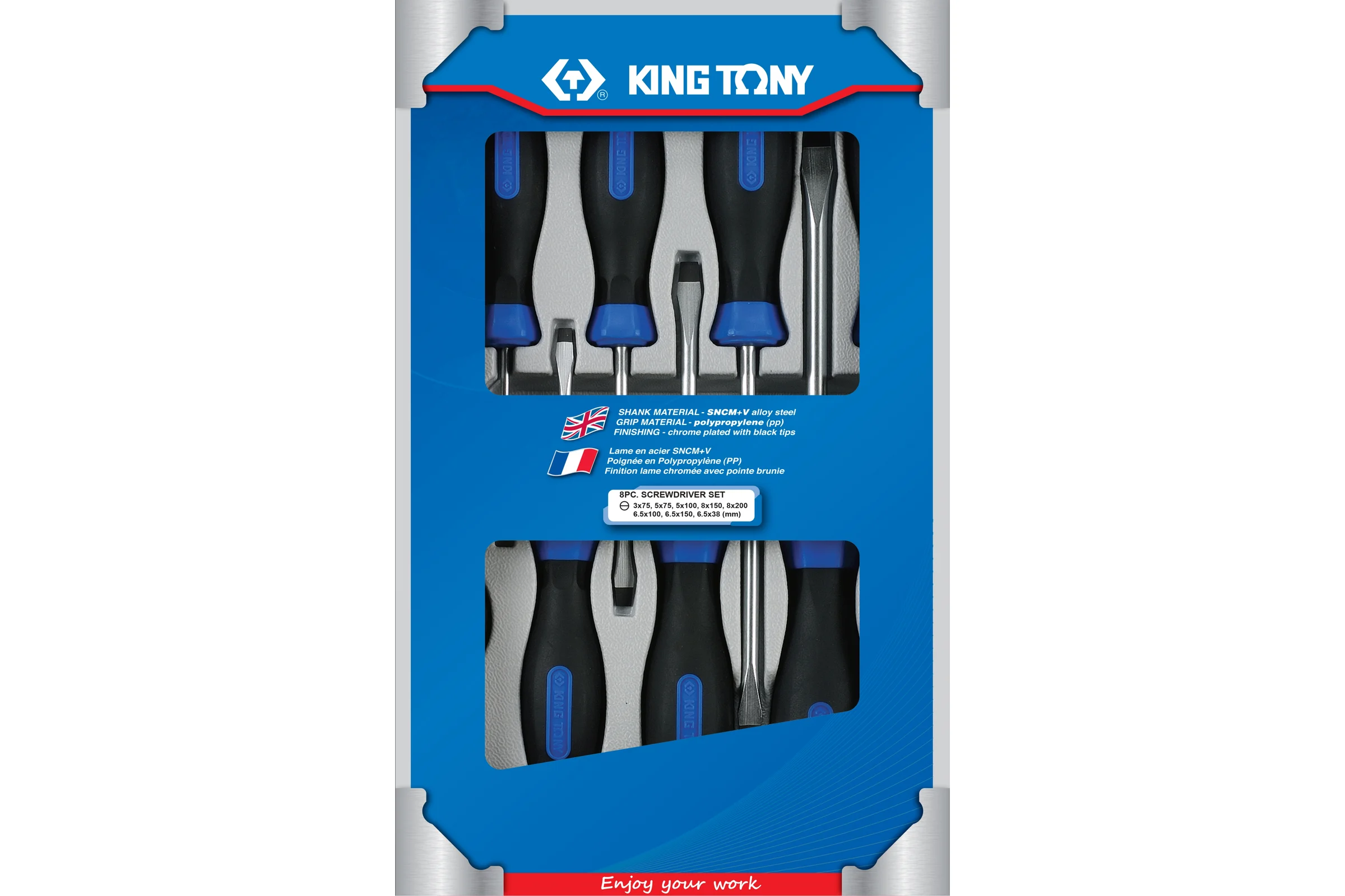 Набор отверток в коробке 8шт KING TONY 30118MR