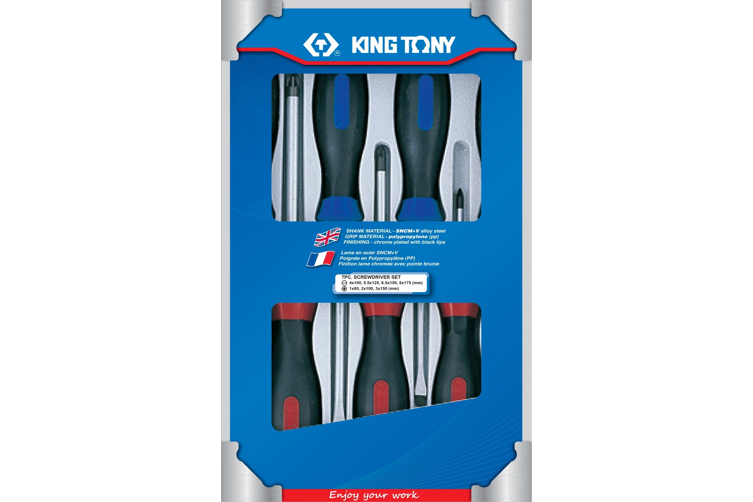 Набор отверток в коробке 7шт KING TONY 30127MR