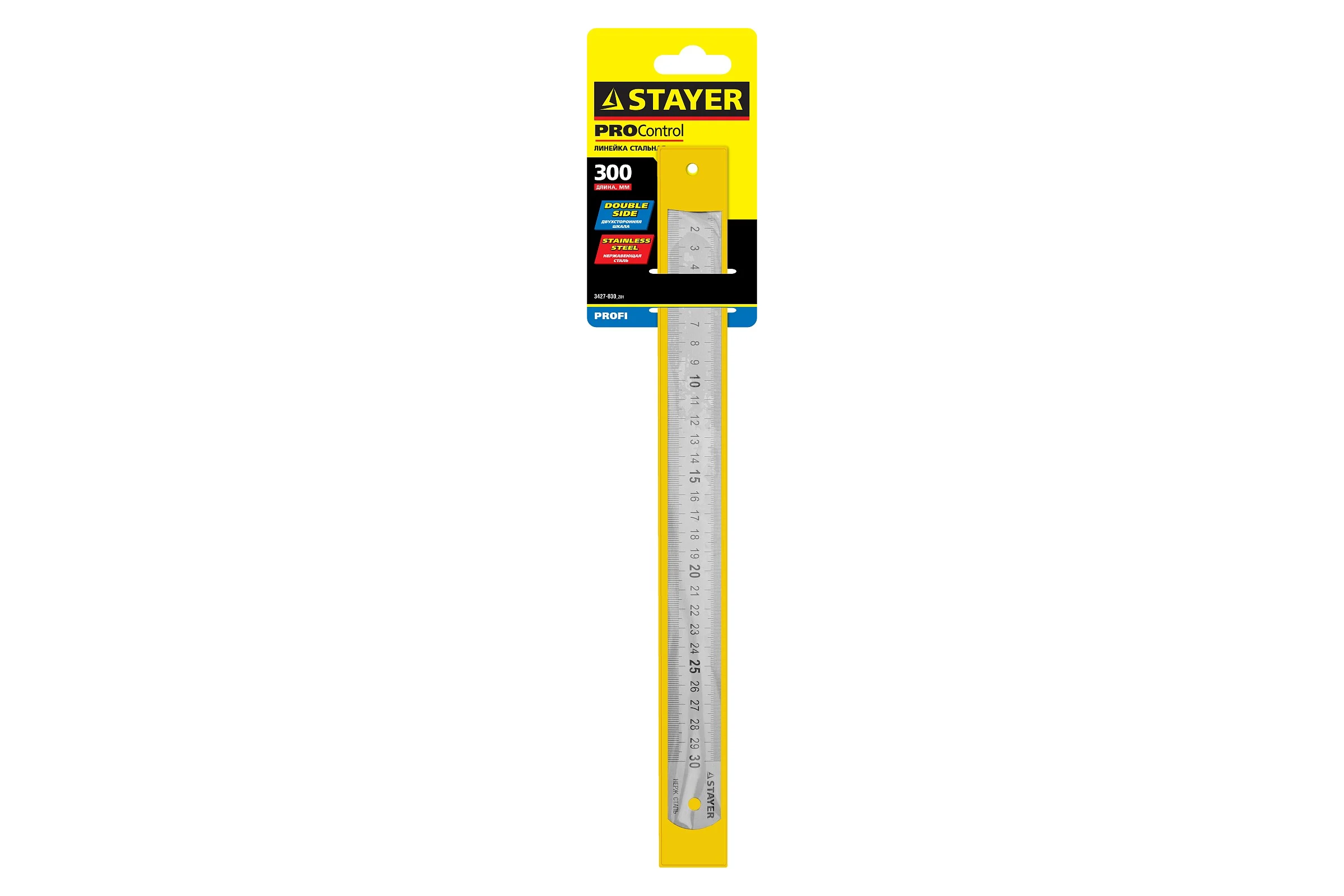 Нержавеющая линейка STAYER Professional длина 0,3 м,  3427-030_z01