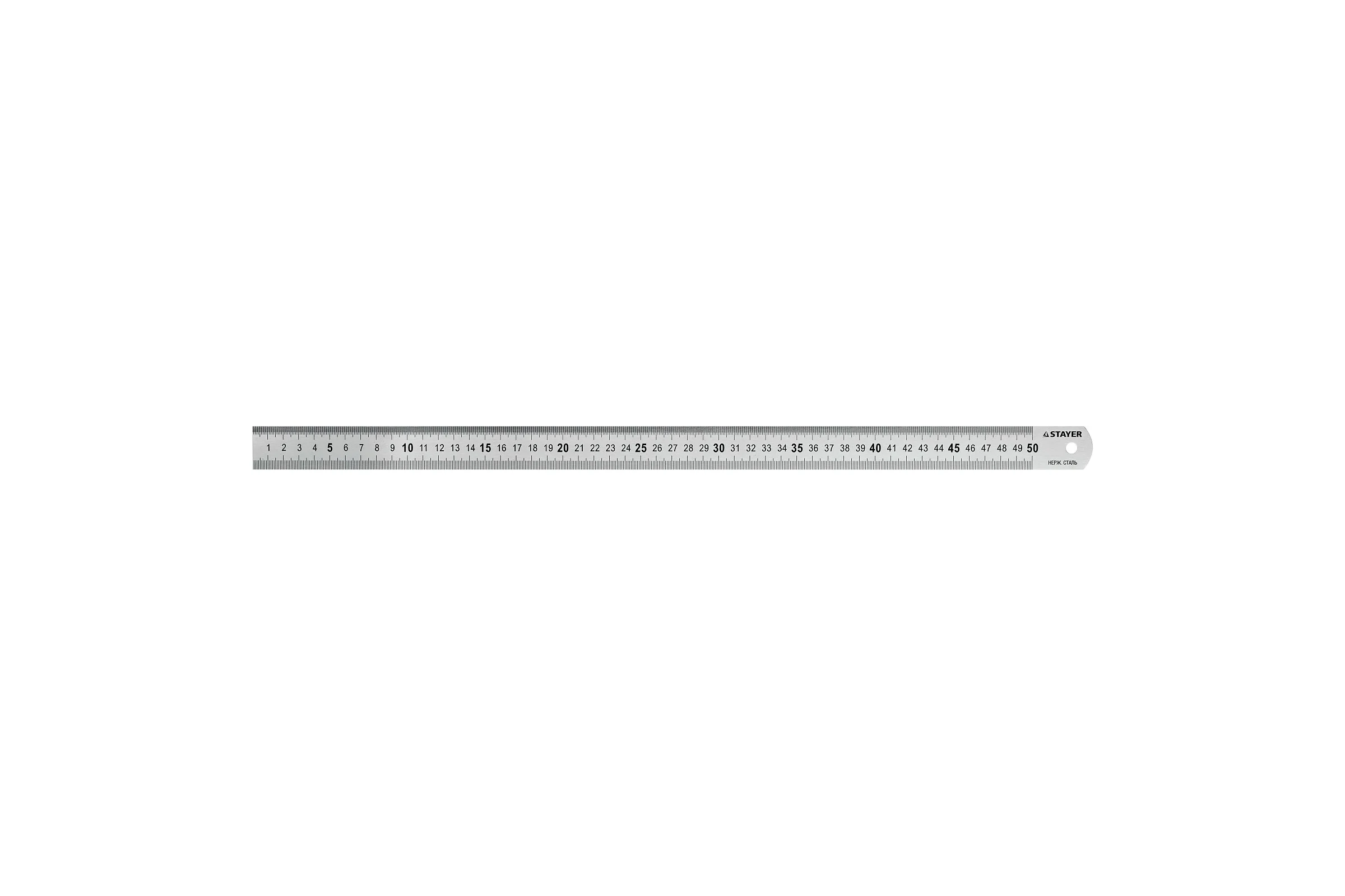 Нержавеющая линейка STAYER двухсторонняя, 0,5м 3427-050_z01