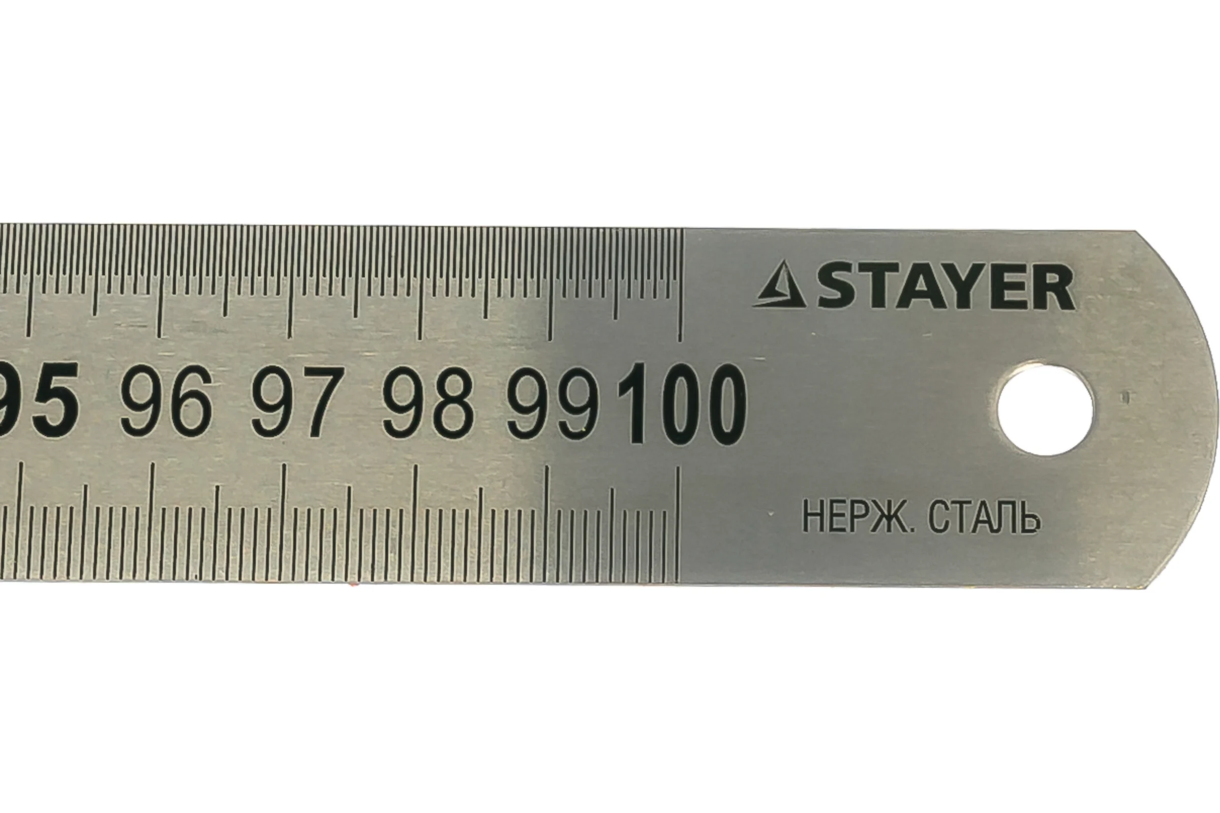 Нержавеющая линейка с двухсторонней гравированной шкалой 1м STAYER PROFI 3427-100_z01